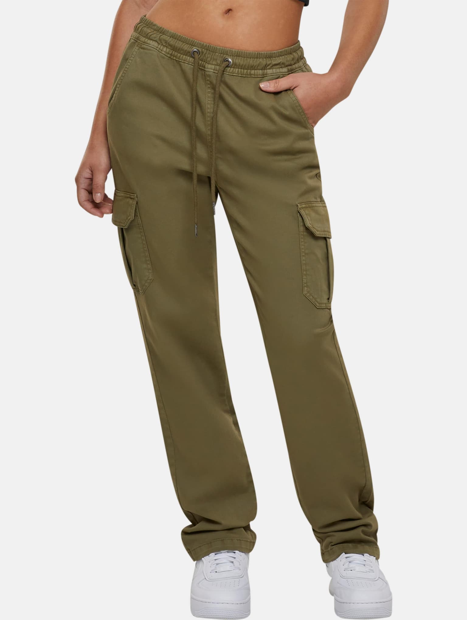 Urban Classics Ladies High Waist Twill Cargo Pants