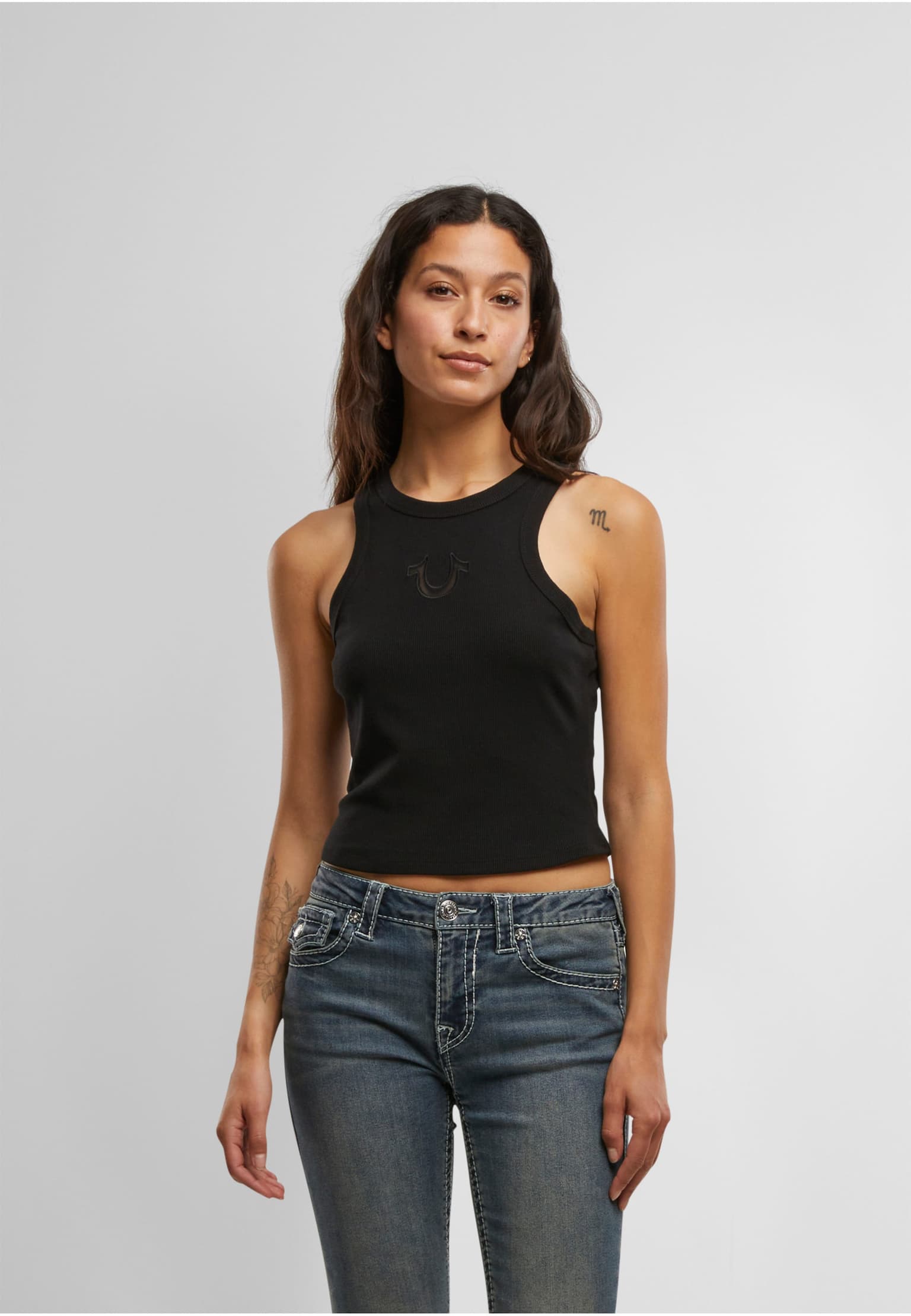 True Religion MESH HORSESHOE RACER TANK