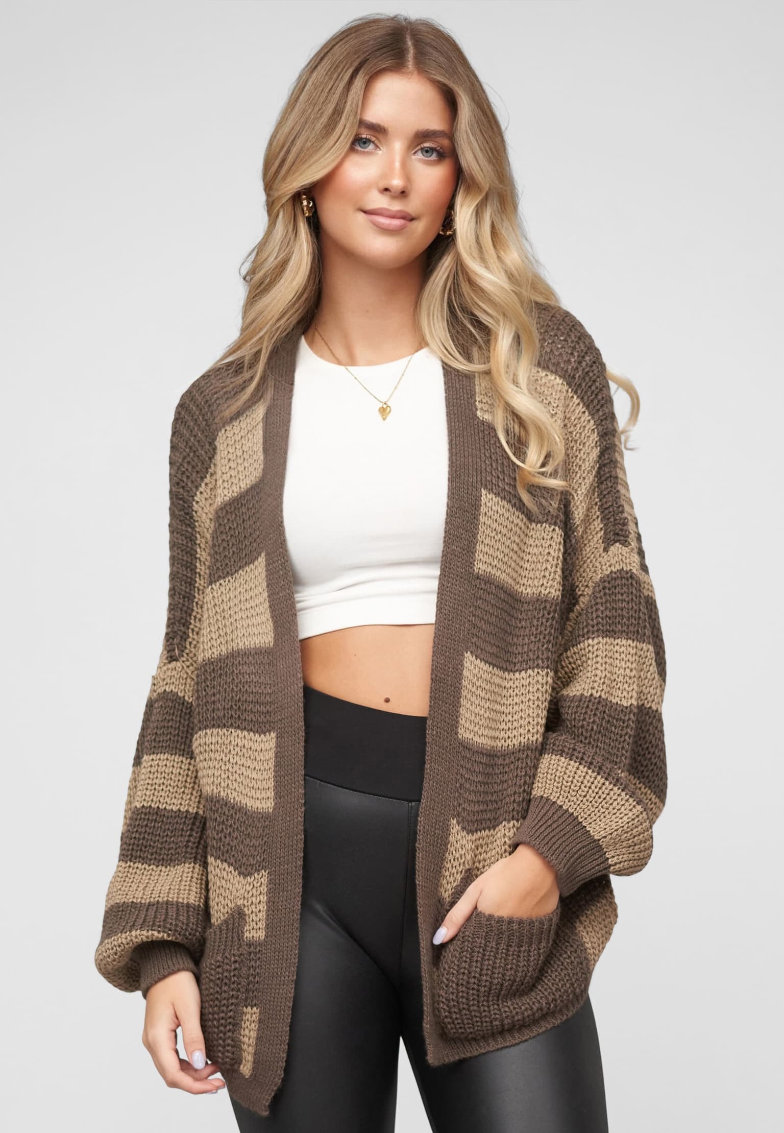 Cloud5ive Knit Cardigan with stripes