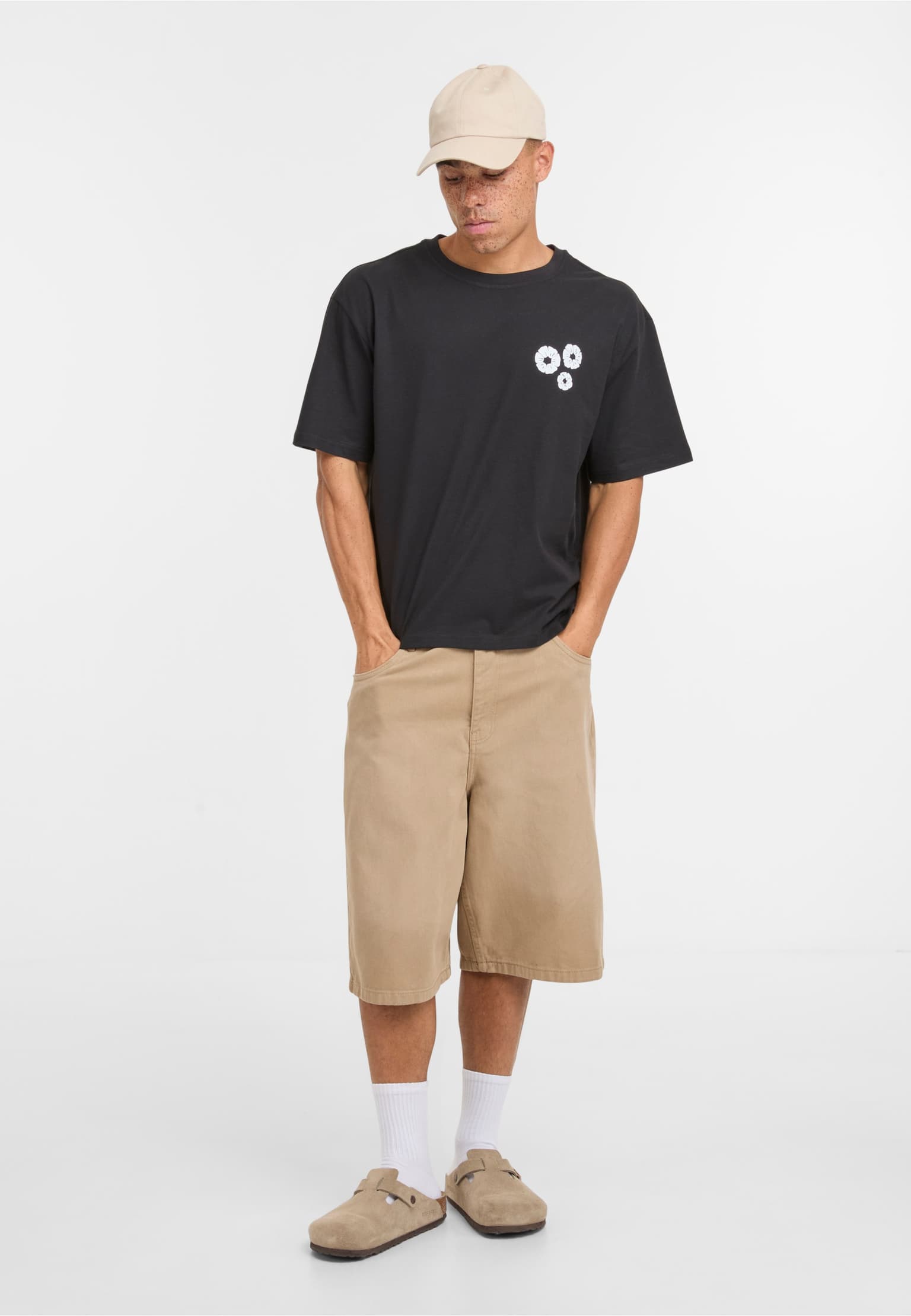 Mister Tee Bold Flowers Cropped Oversize – Bild 3