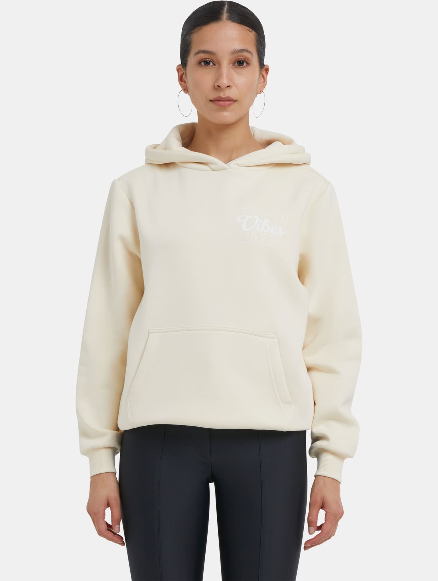 Miss Tee Good Vibes Ladies Fluffy Hoody – Bild 3