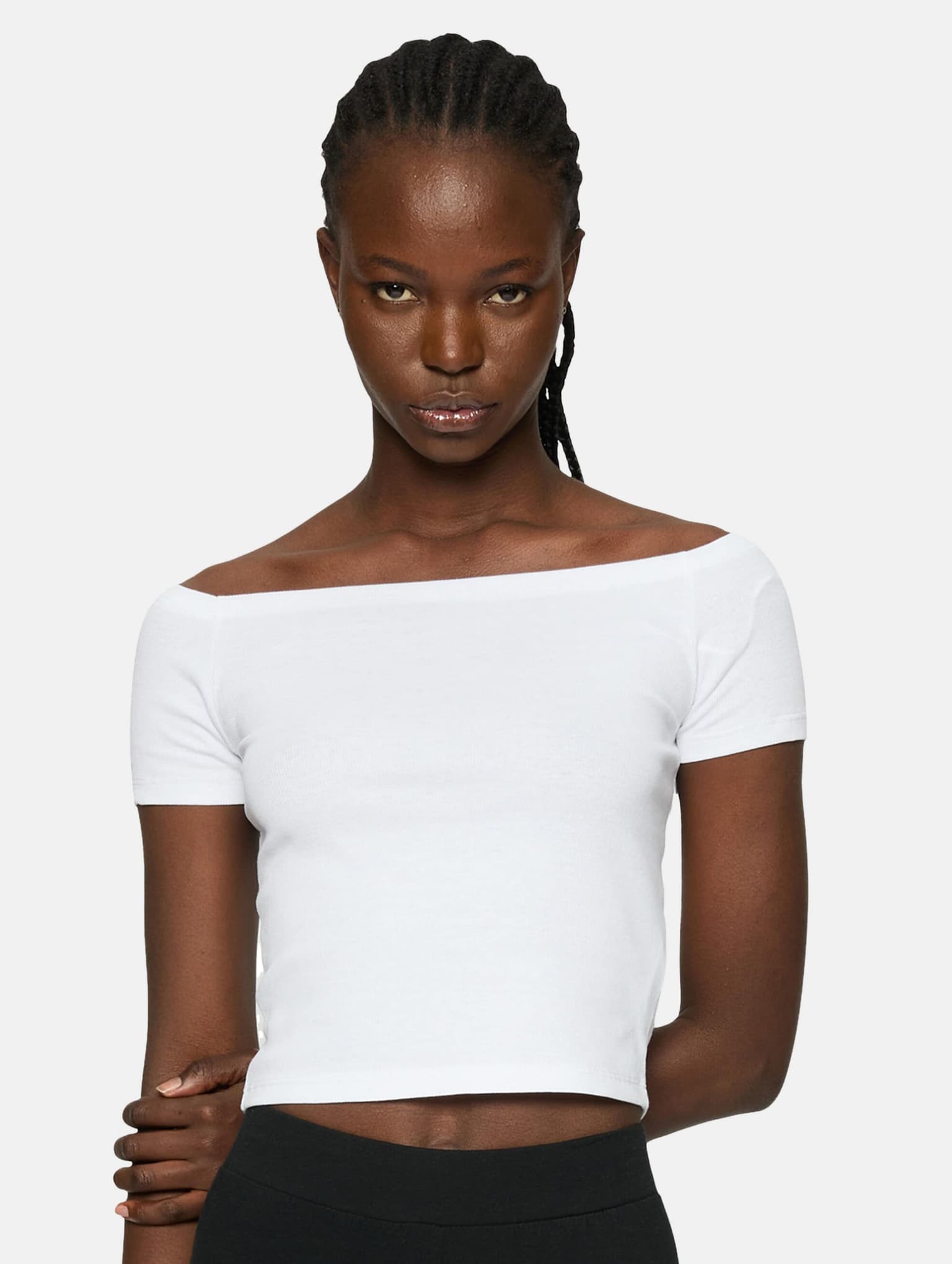 Urban Classics Ladies Essentials Off Shoulder Rib Tee 2-Pack – Bild 2