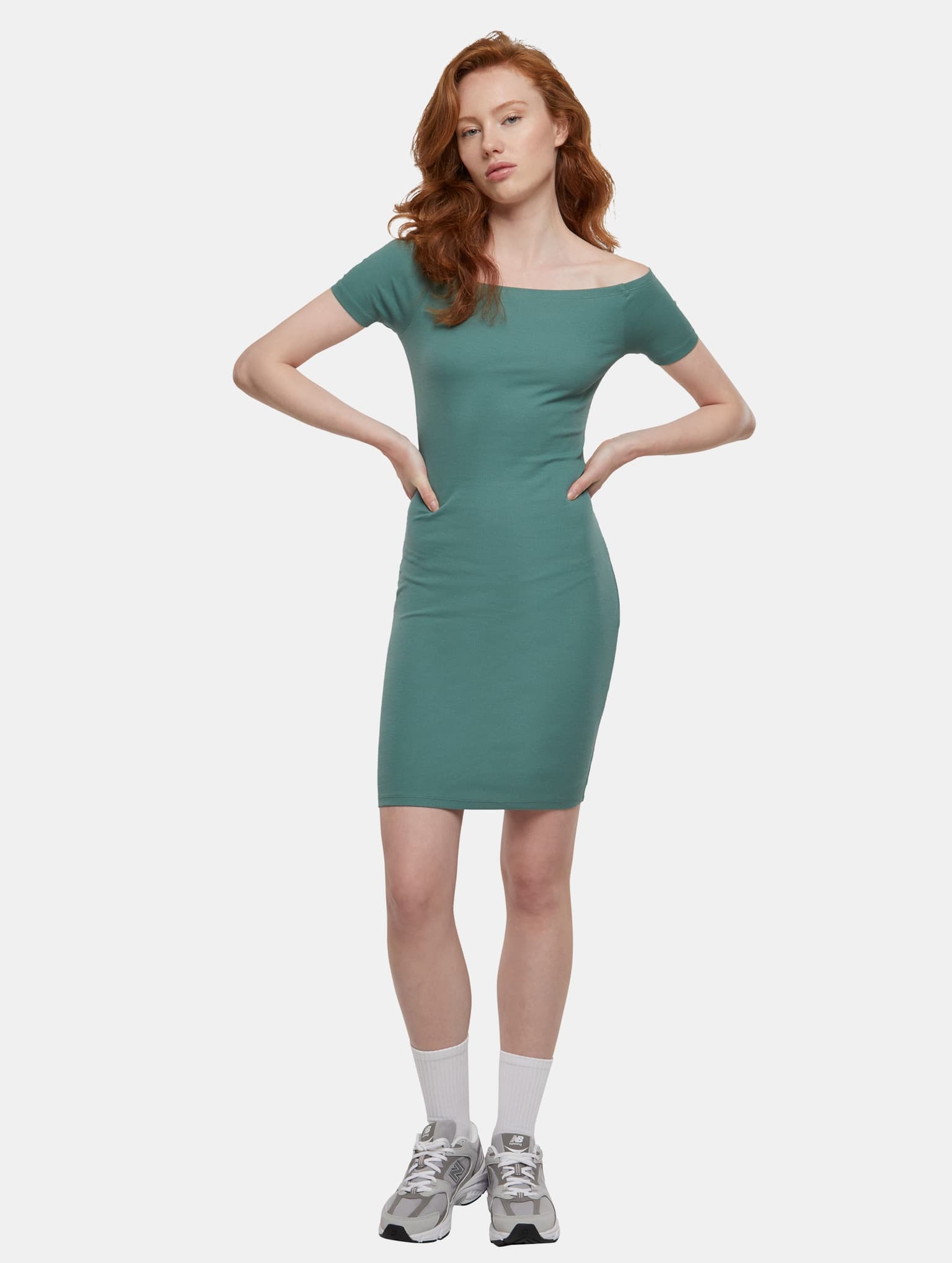 Urban Classics Off Shoulder Rib Kleid – Bild 3