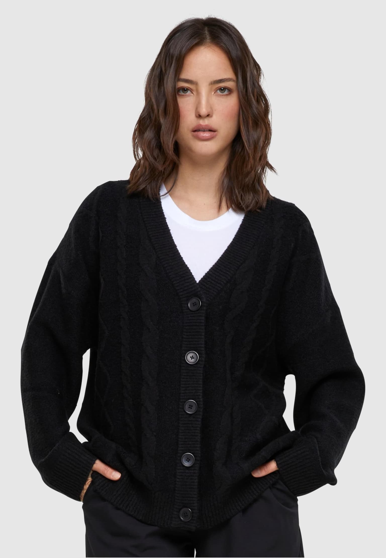 Urban Classics Ladies Cabel Knit Cardigan