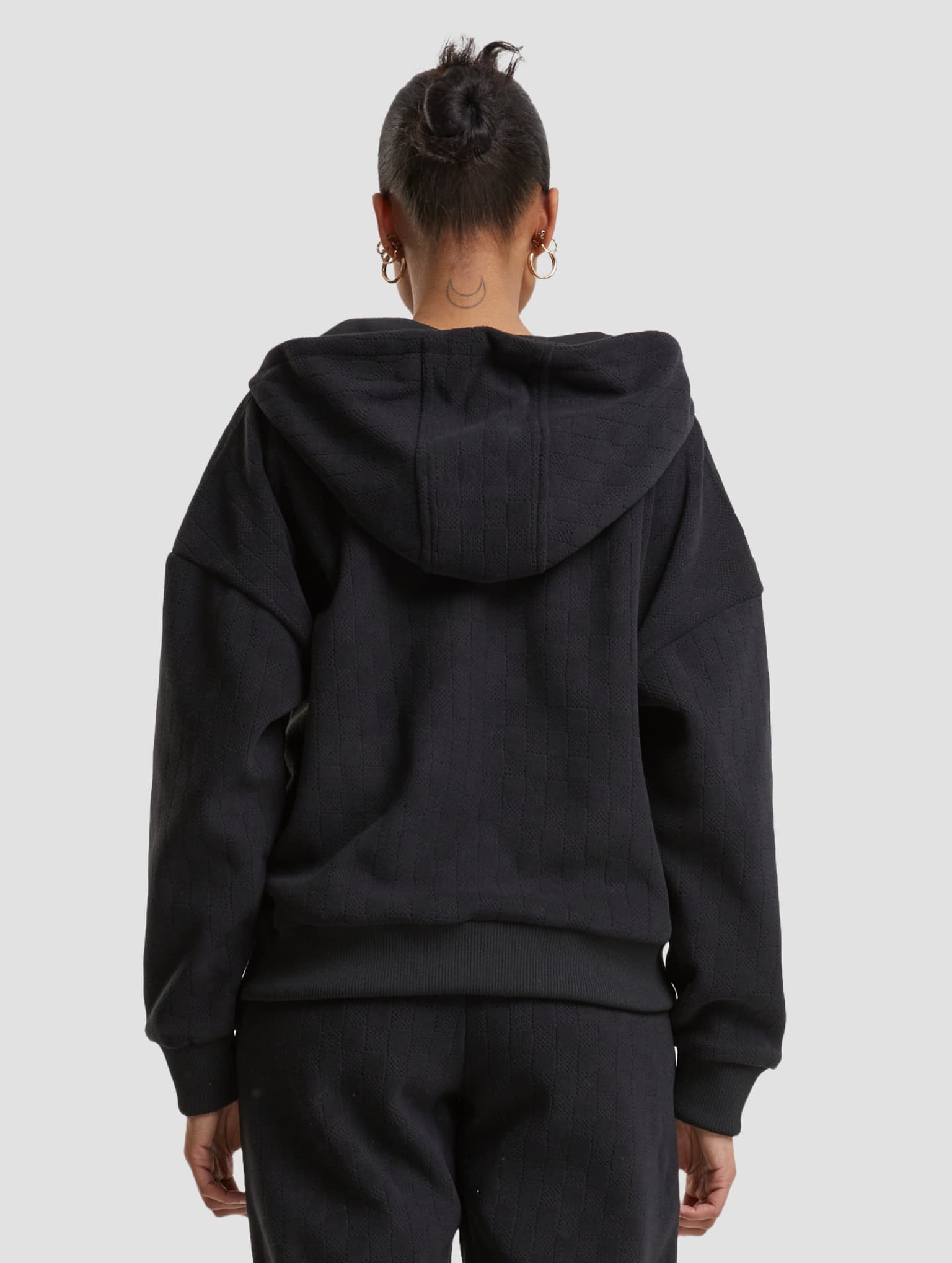 Urban Classics Ladies Jacquard Velvet Oversized Zip Hoodie – Bild 2