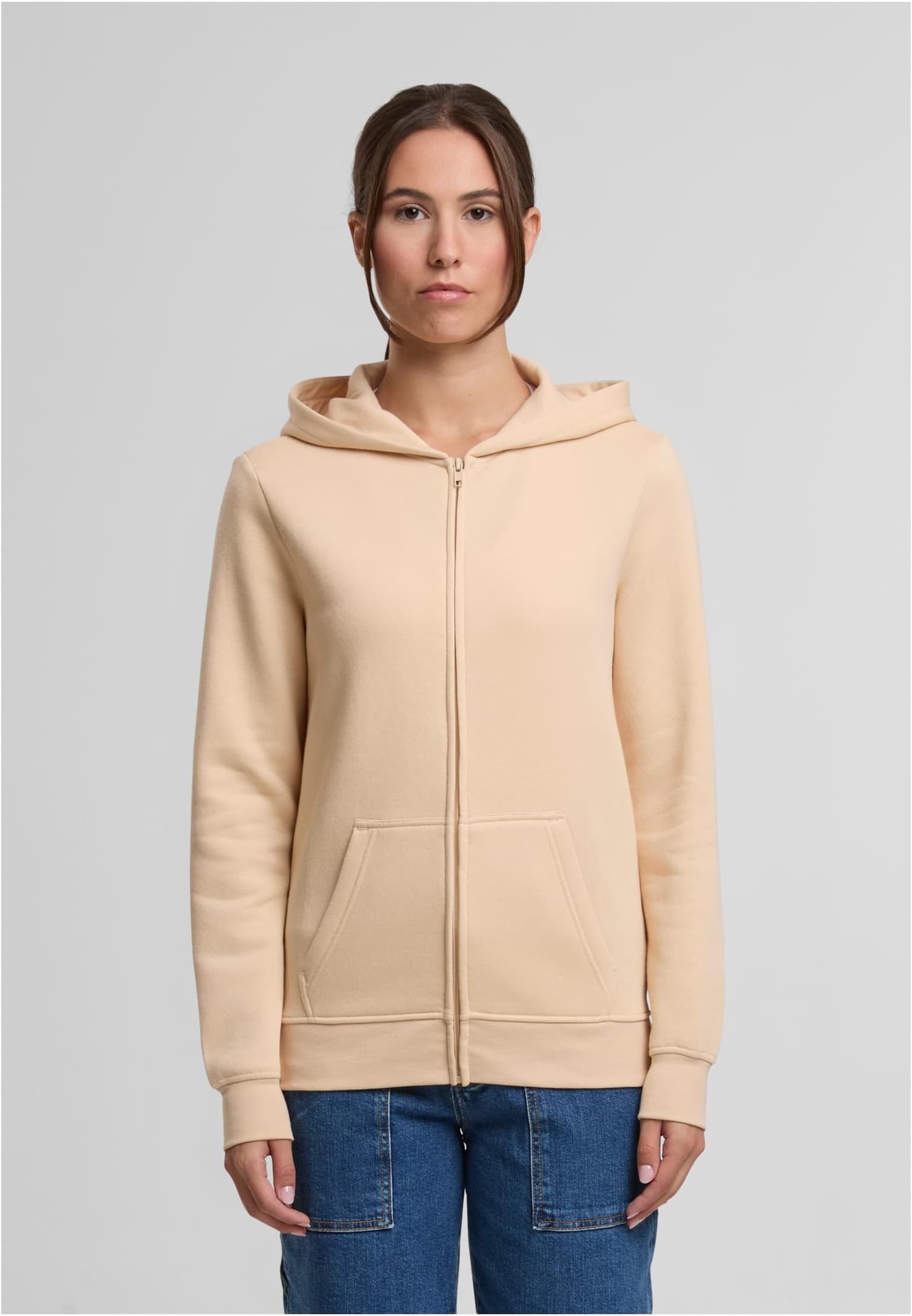 Urban Classics Ladies Basic Essential Zip Hoody – Bild 3