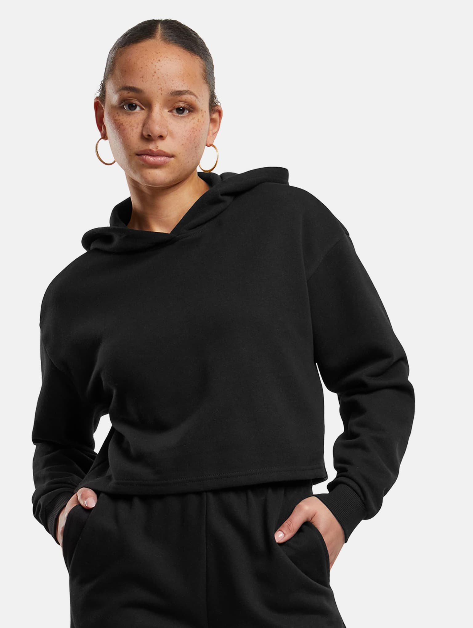 Urban Classics Ladies Oversized Cropped Light Terry Hoodie