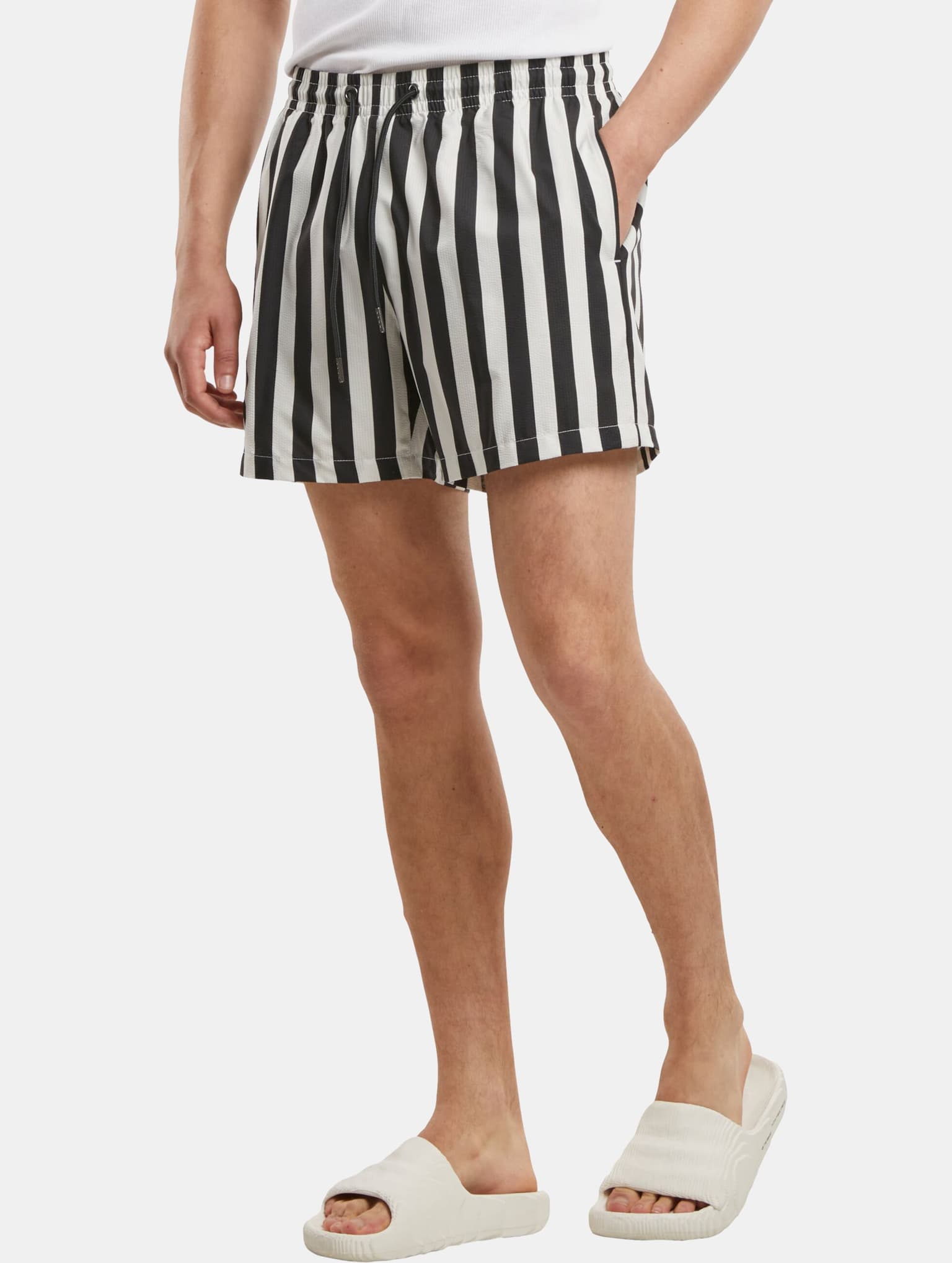 Urban Classics Striped Seersucker Swim Short