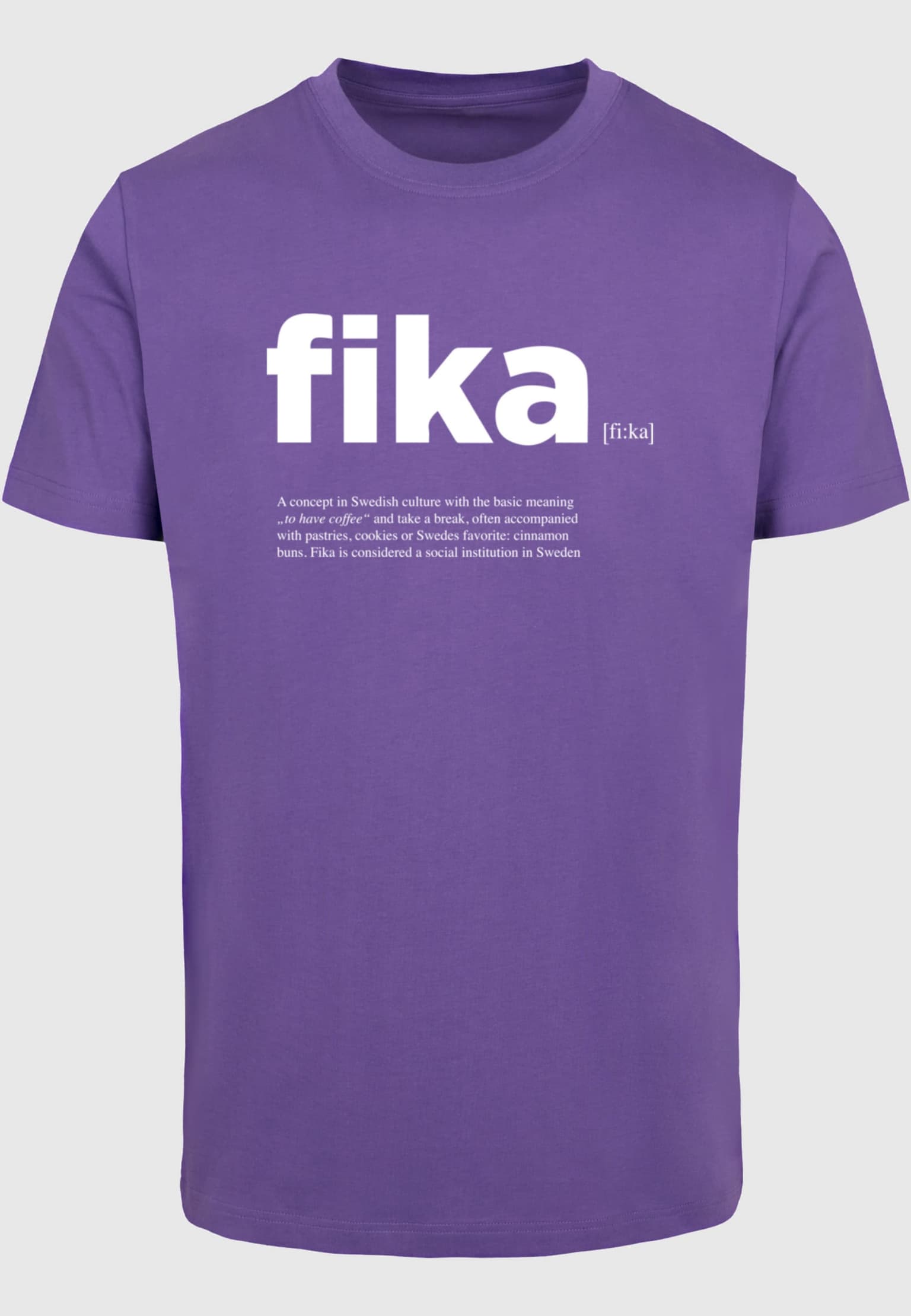 Mister Tee Fika Definition T-Shirt Round Neck – Bild 3