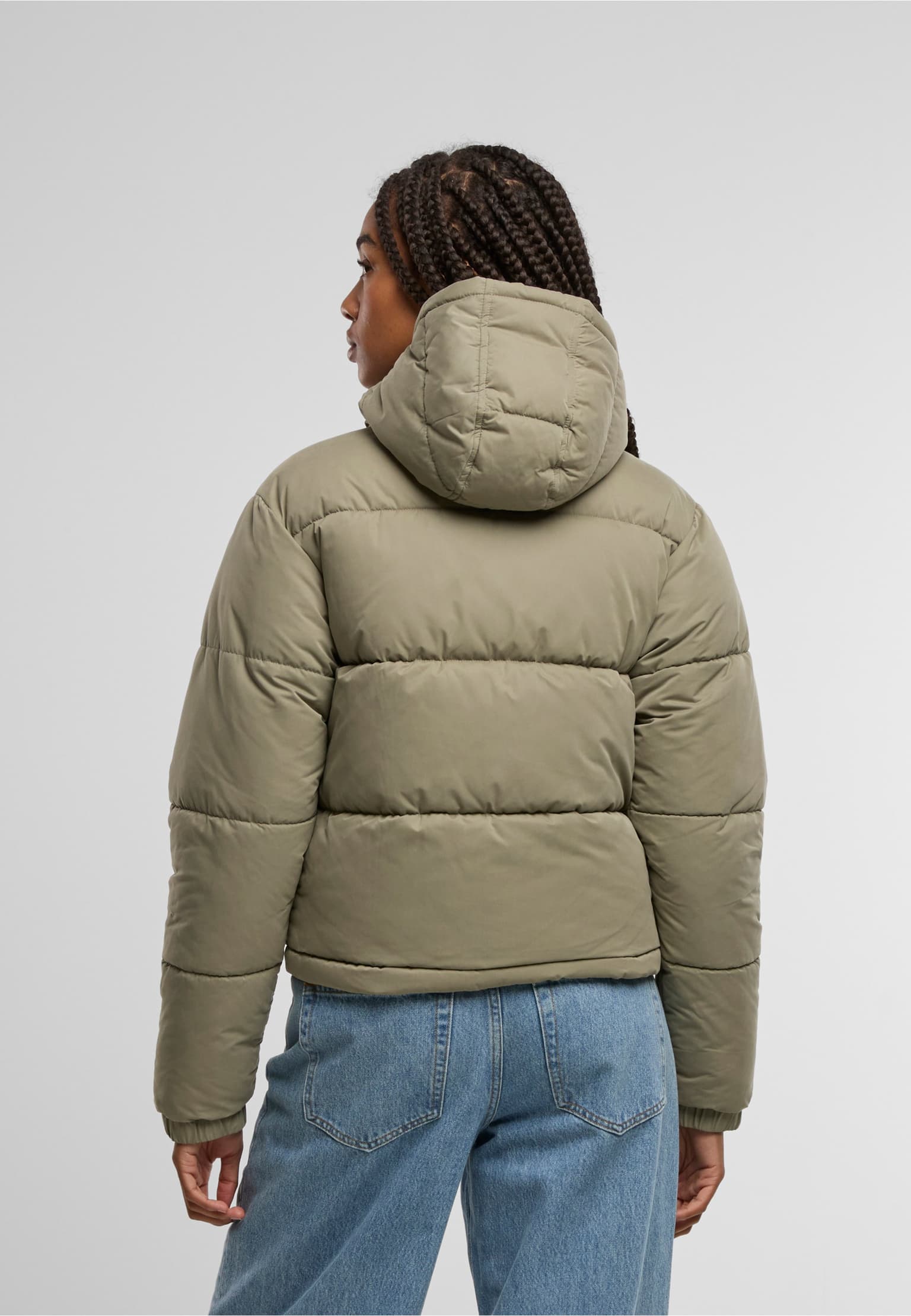 Urban Classics Ladies Peached Puffer Jacket With Hood – Bild 2