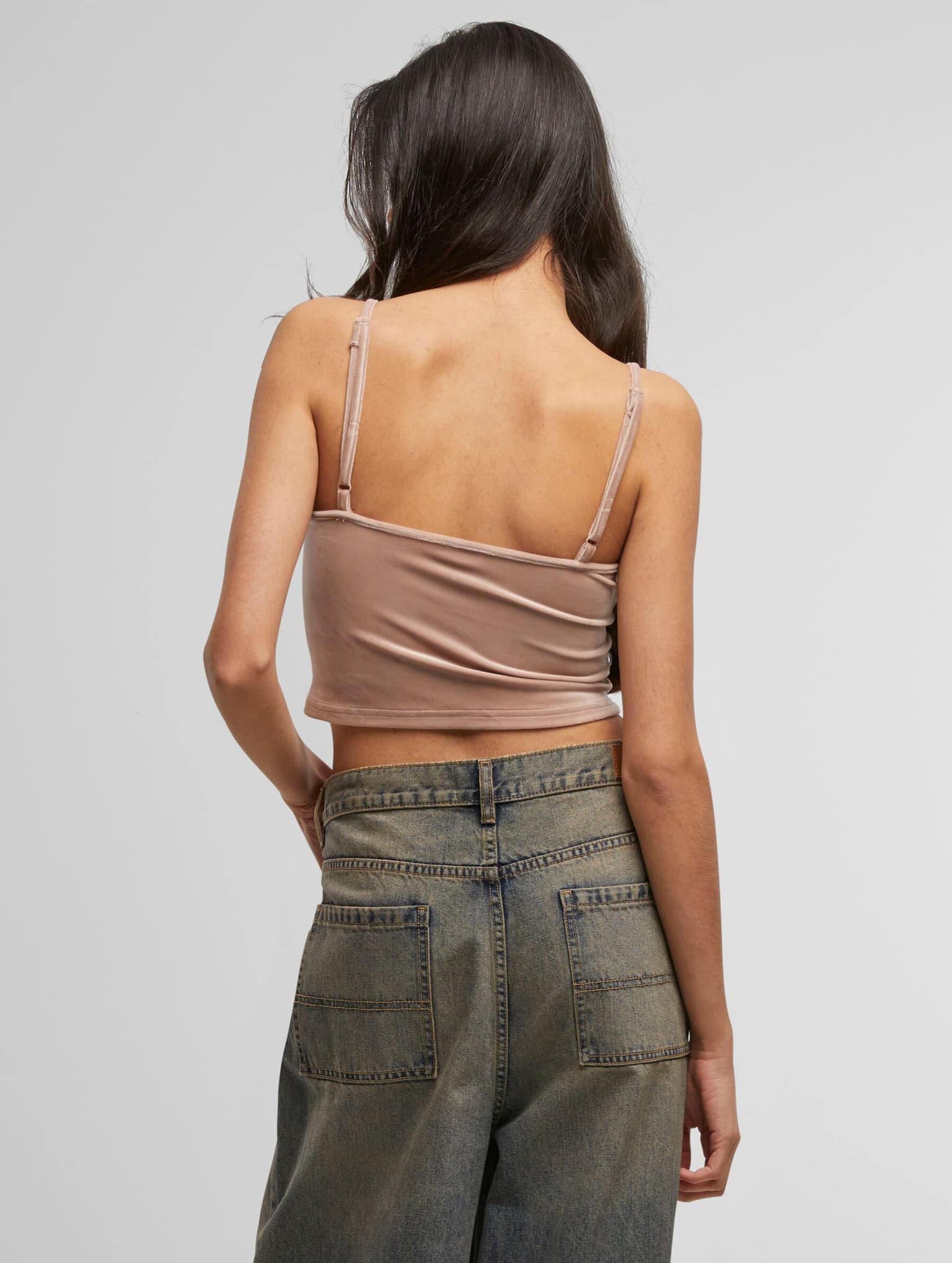 Urban Classics Ladies Short Velvet Top – Bild 2