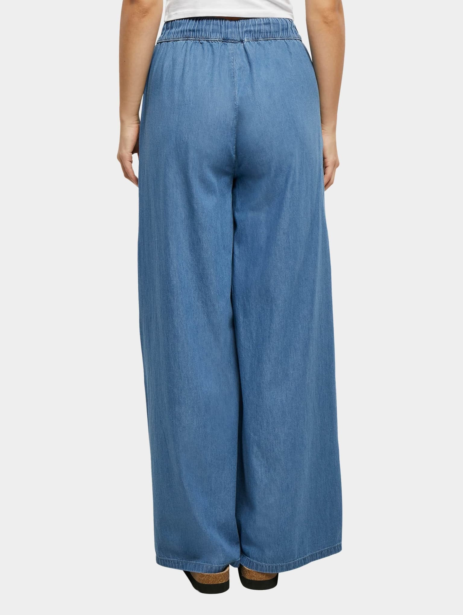 Urban Classics Ladies Light Denim Wide Leg Pants – Bild 2