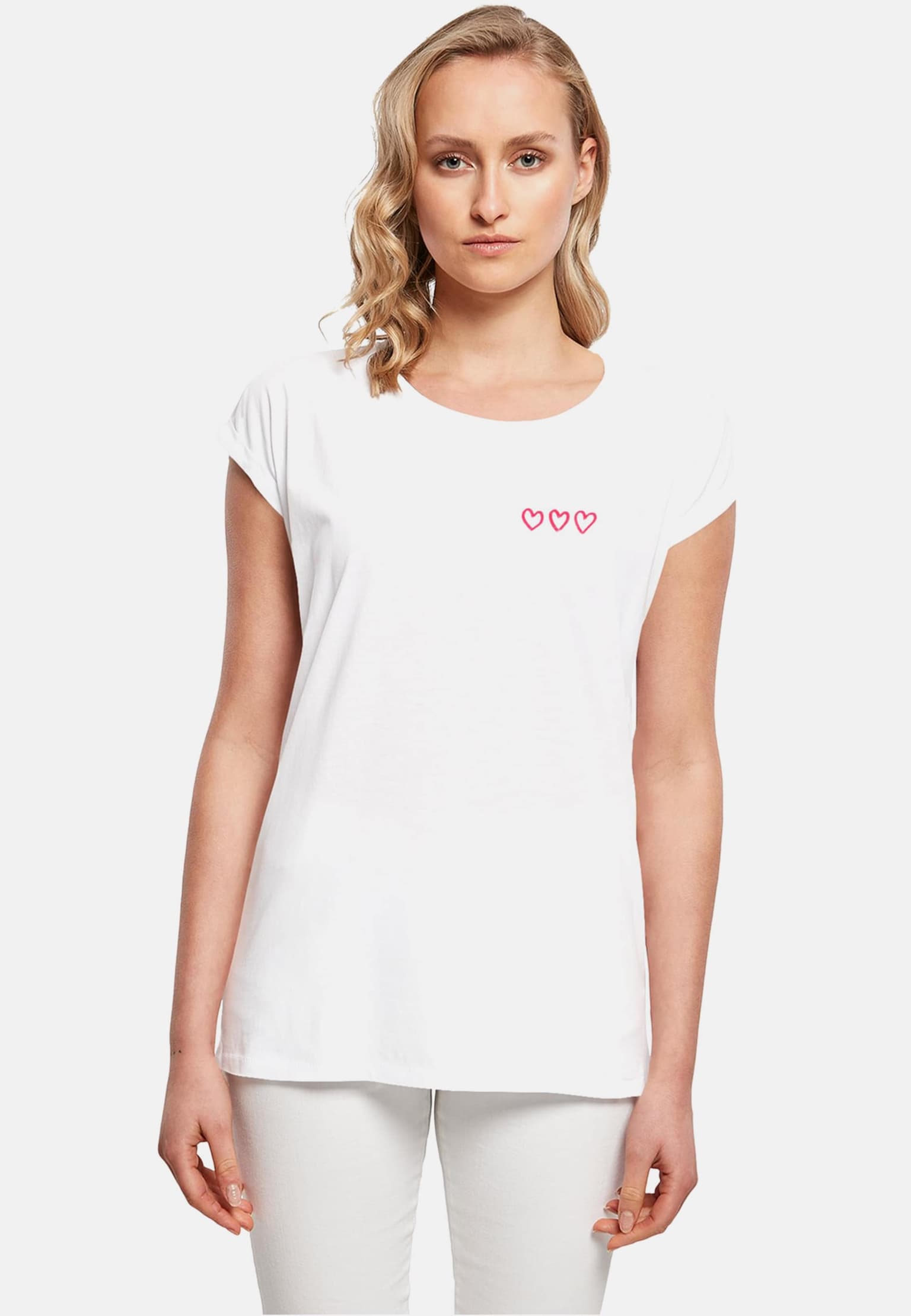 Miss Tee Three In A Row Ladies Extended Shoulder