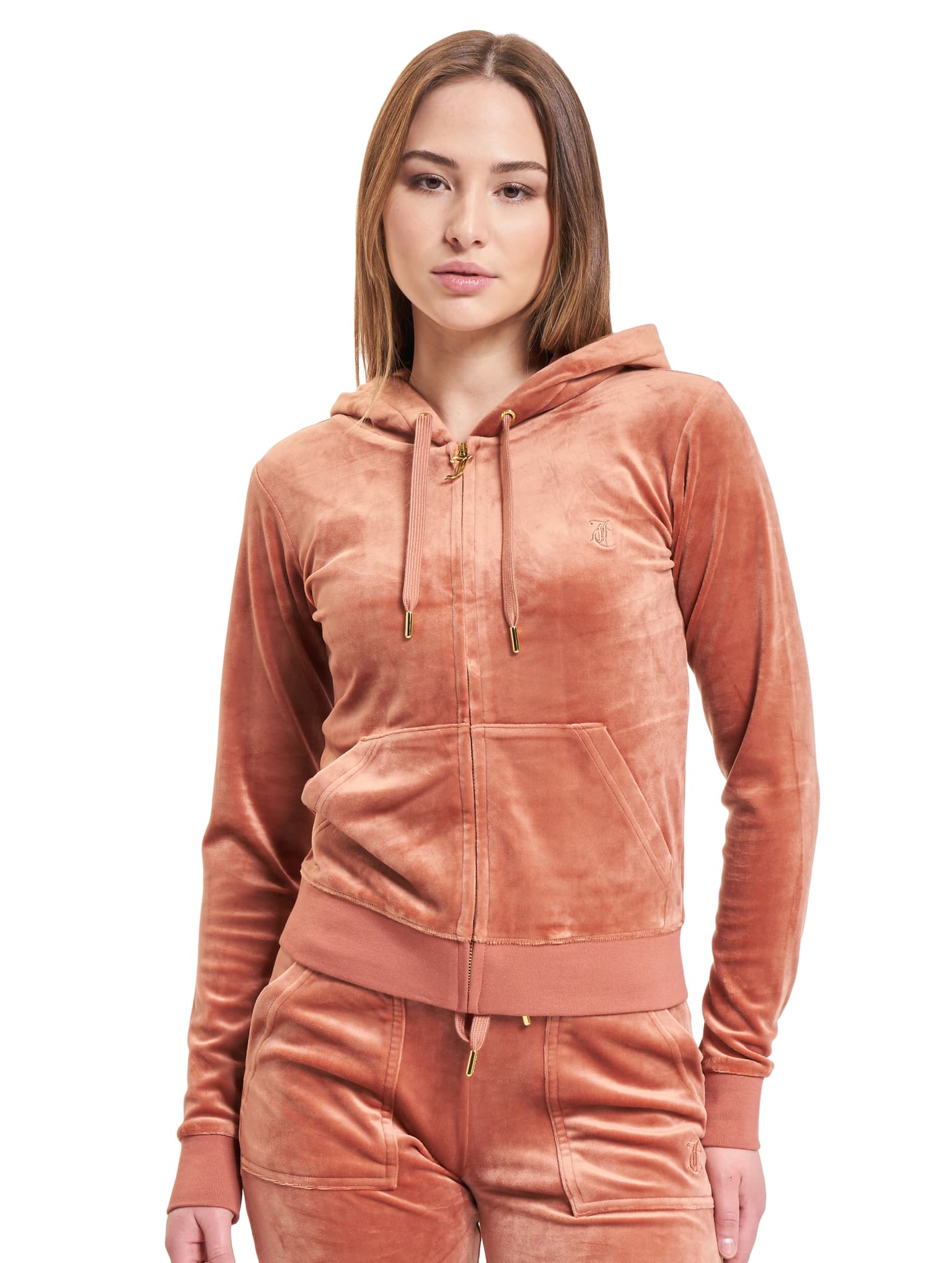 Juicy Couture Robertson Gold Hardware Zip Hoodie – Bild 3