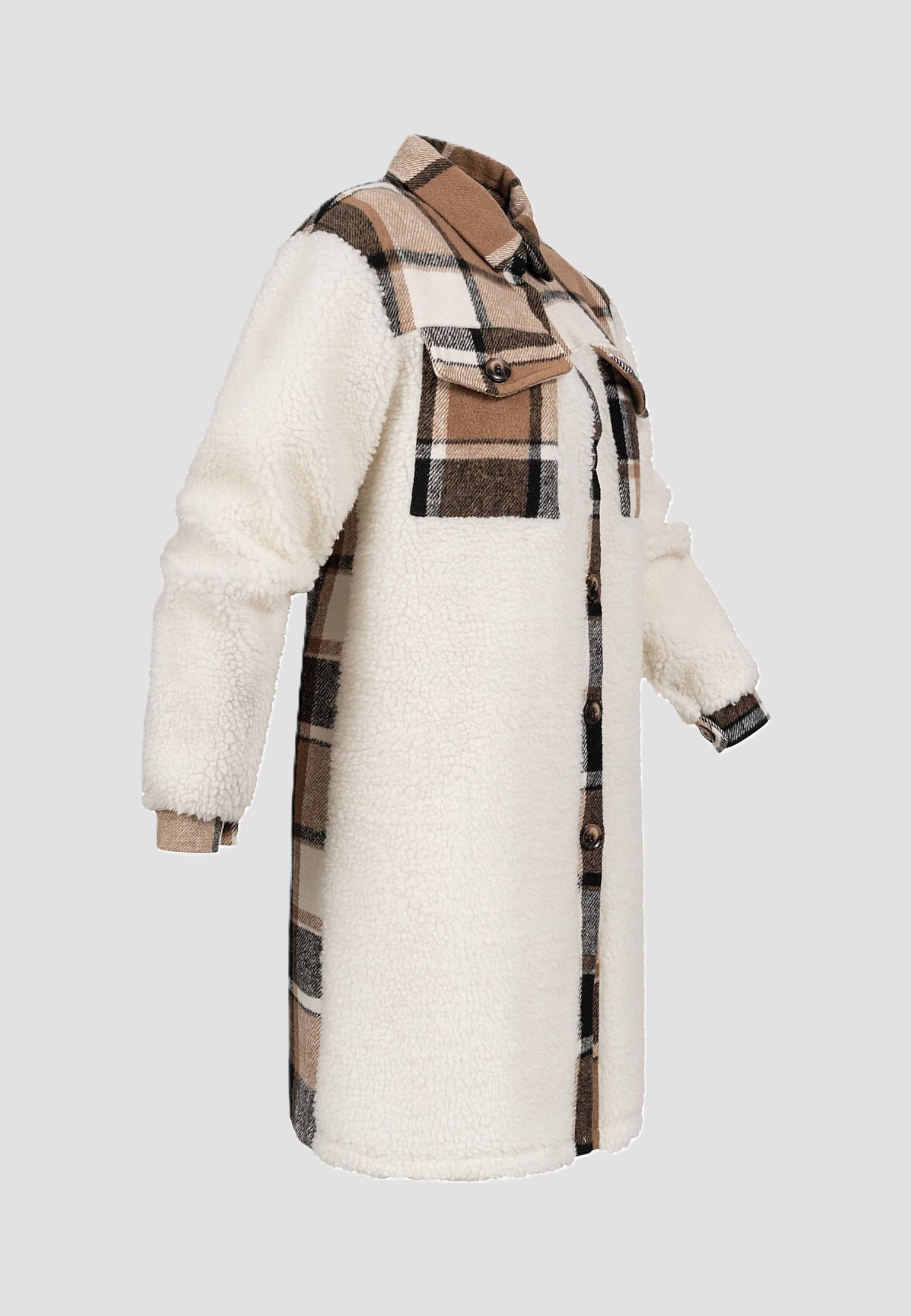 Cloud5ive TEDDY SHACKET-MANTEL KNOPFLEISTE – Bild 3