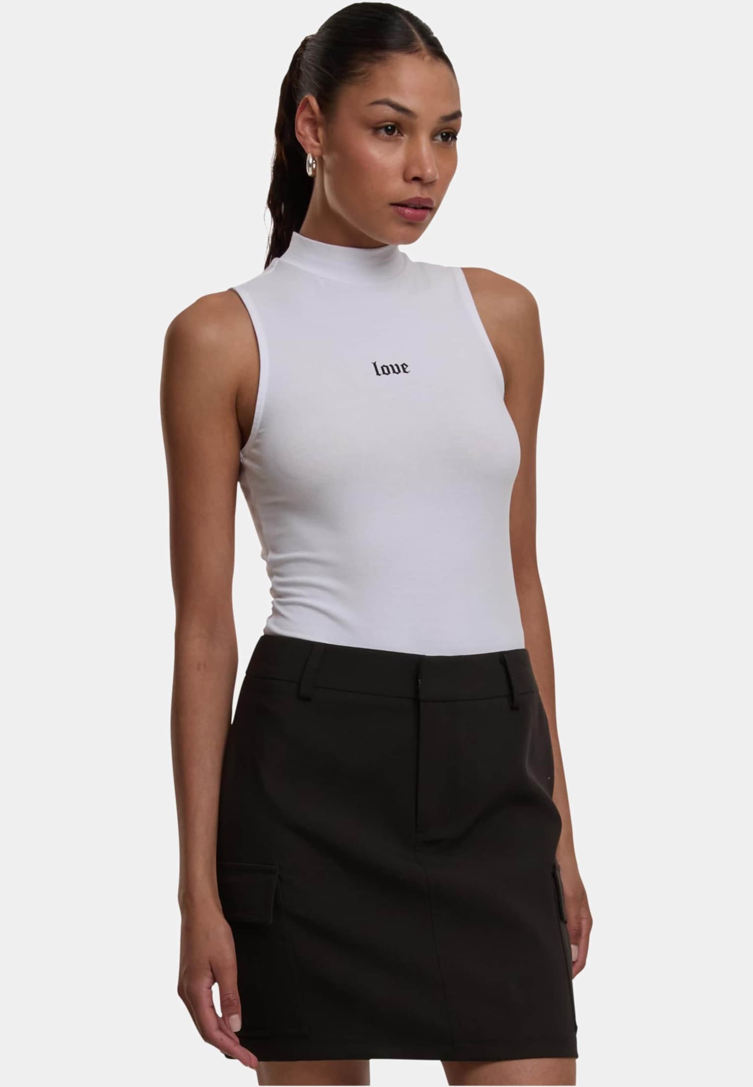 Miss Tee Love Ladies Sleeveless Turtleneck Body