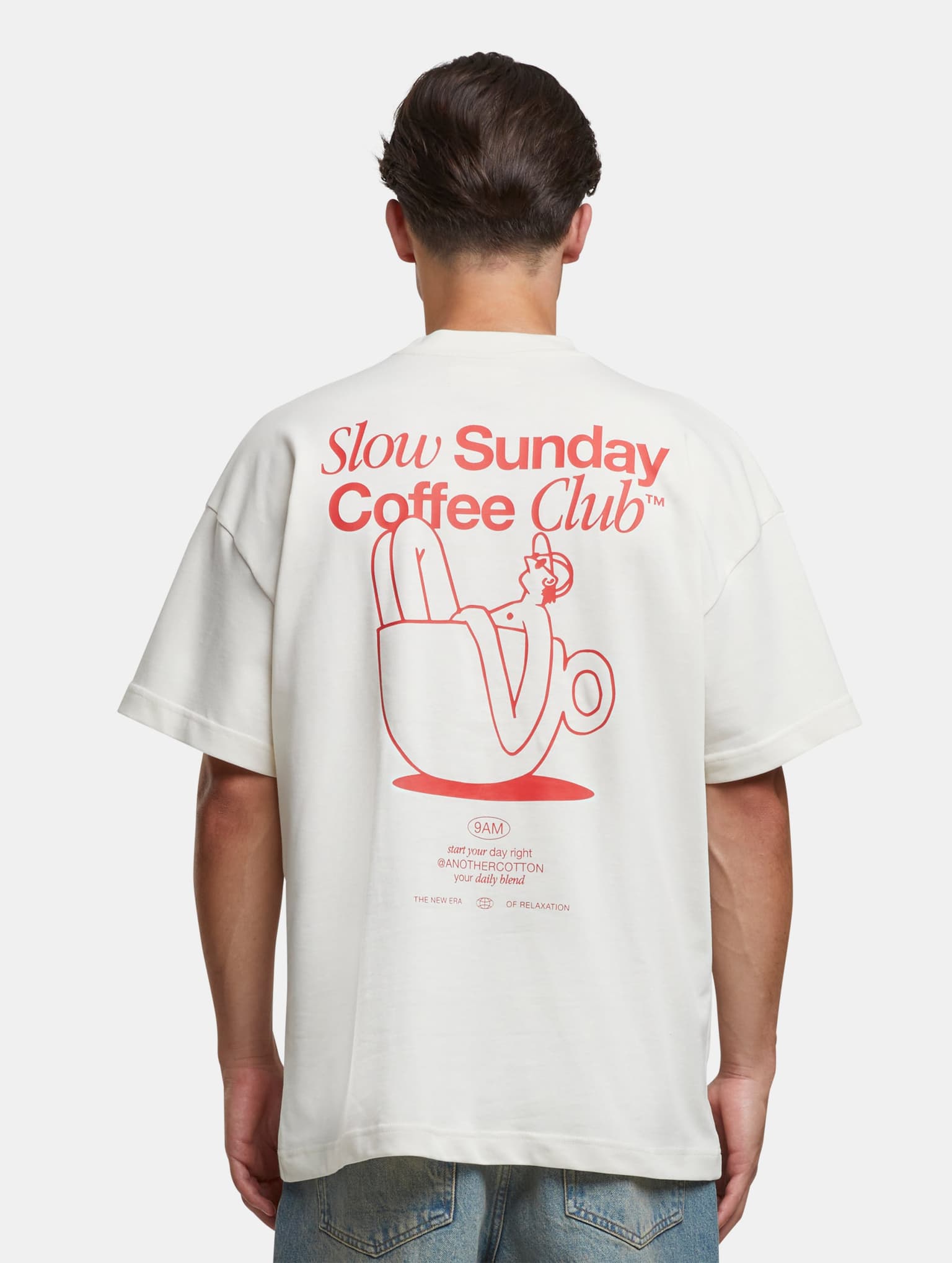 Another Cotton Lab Slow Sunday Coffe Club Oversize T-Shirt – Bild 2