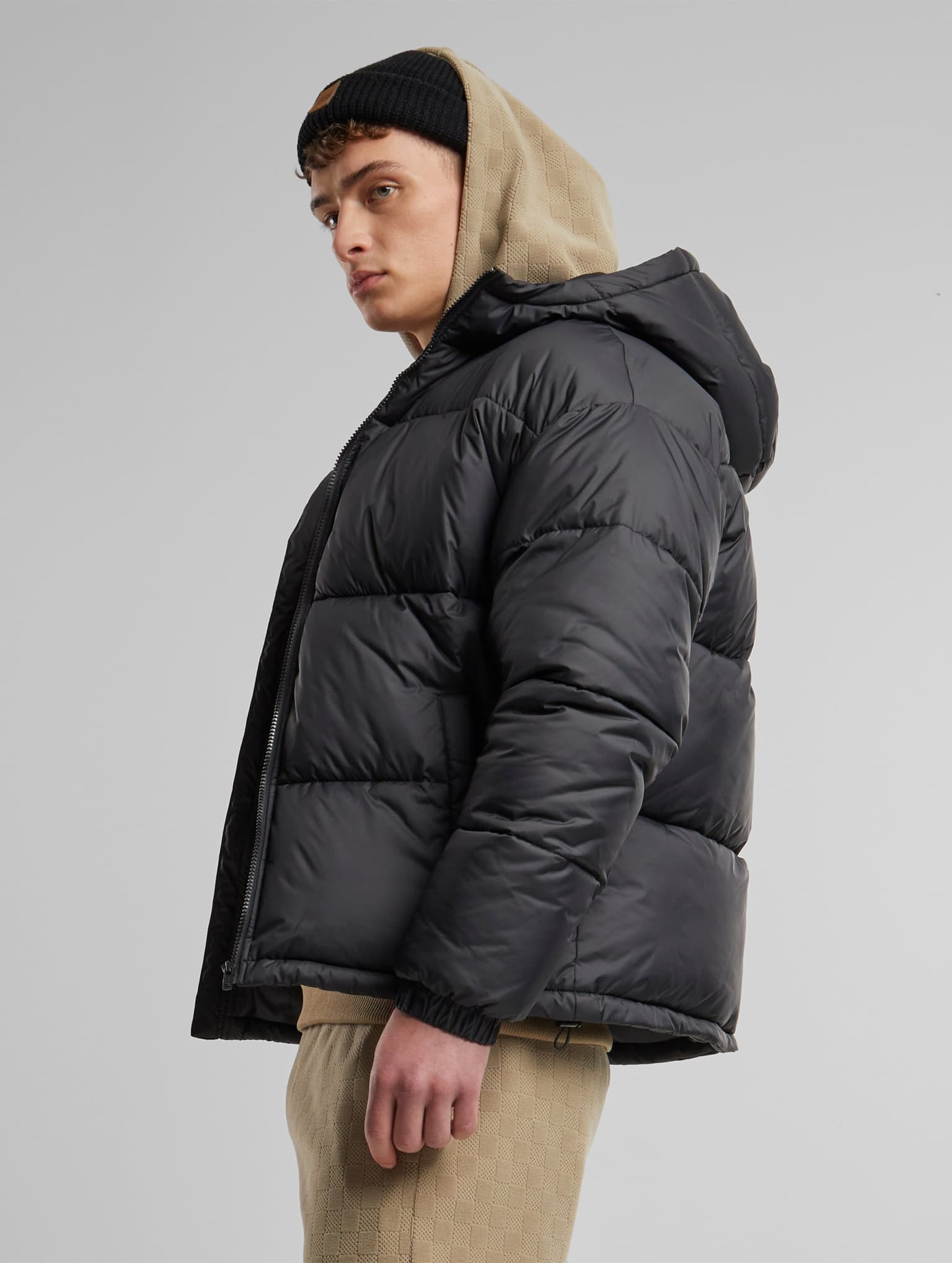 Urban Classics Basic With Hood Puffer Jacket – Bild 3