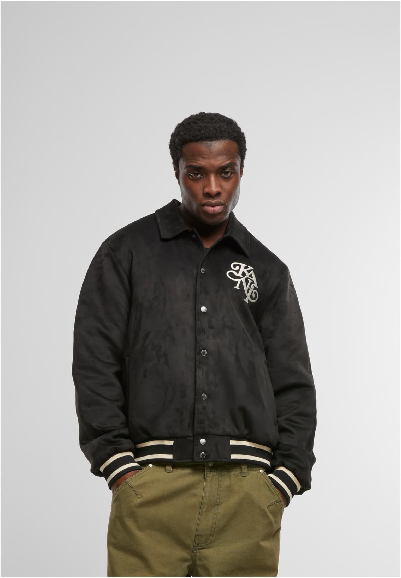 Karl Kani Legacy Faux Suede Bowling Jacket