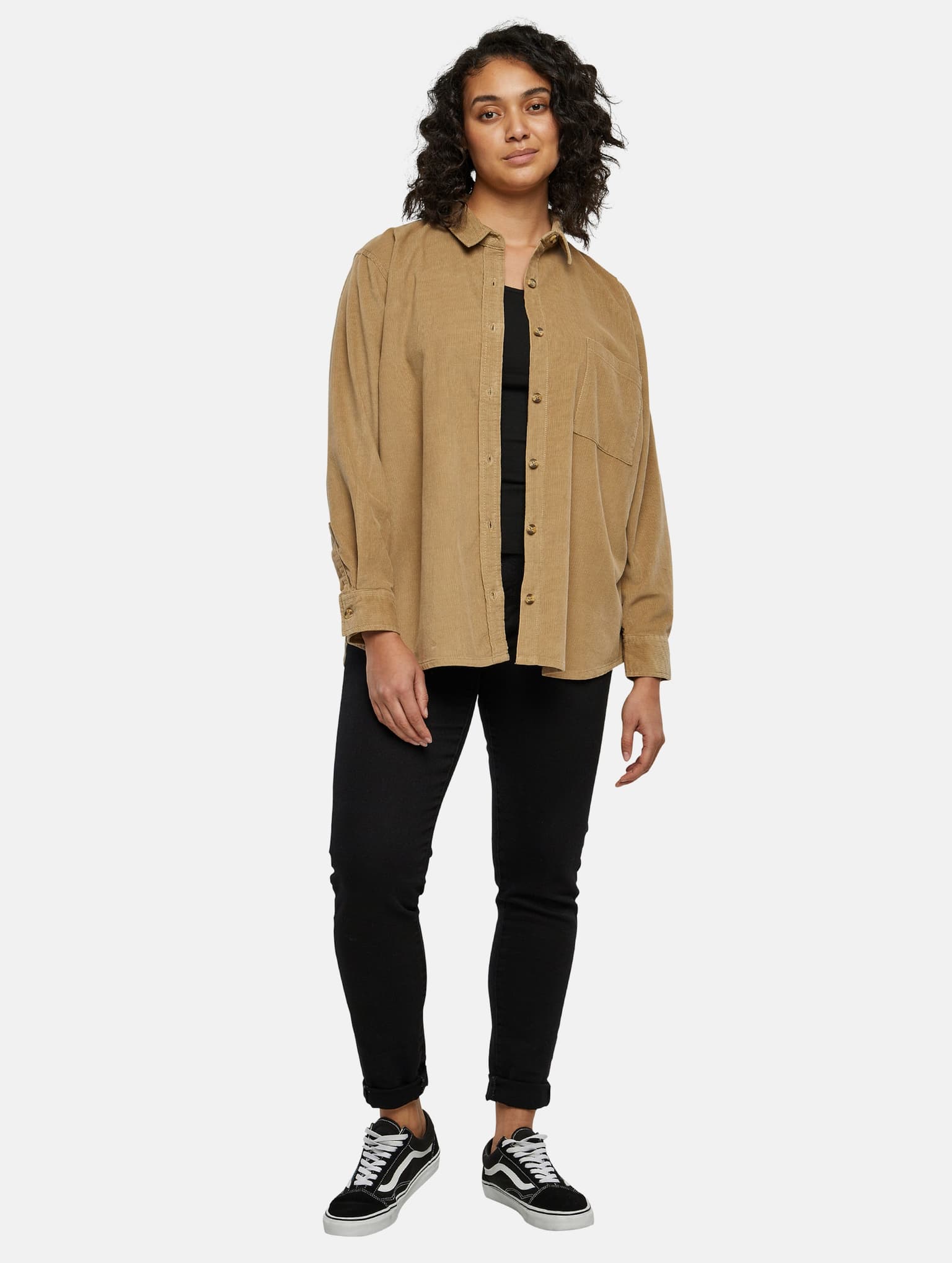Urban Classics Ladies Corduroy Oversized Shirt – Bild 4