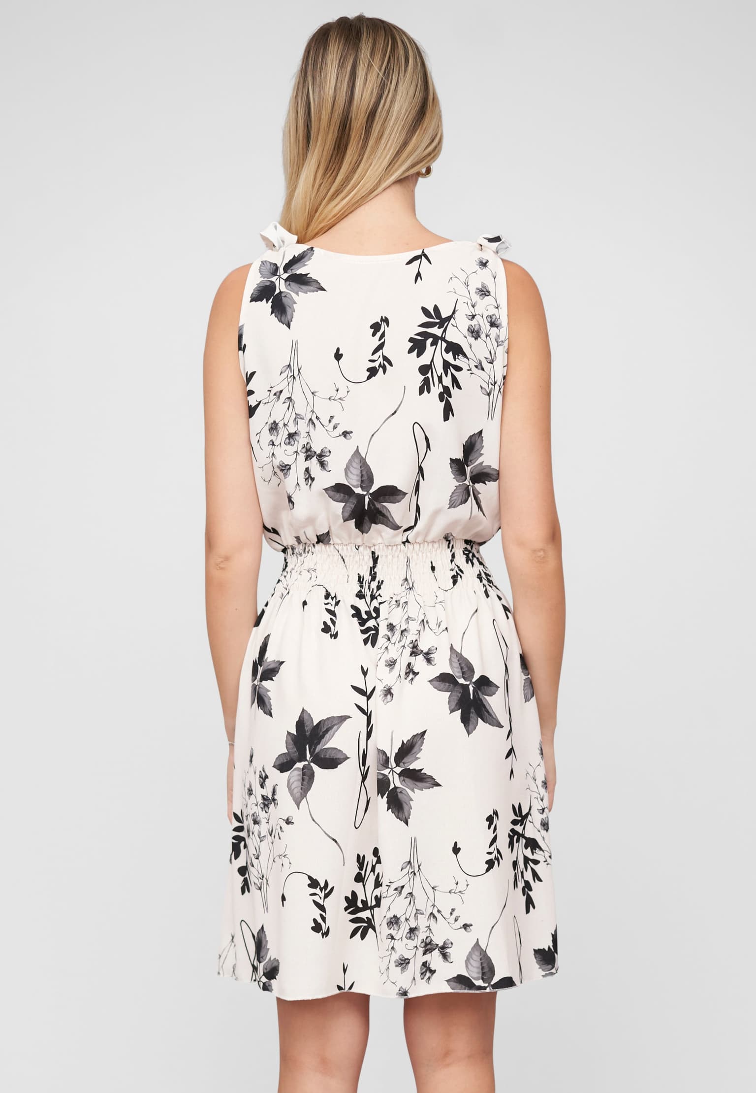 Cloud5ive Dress with buttons and knot details flower print – Bild 2