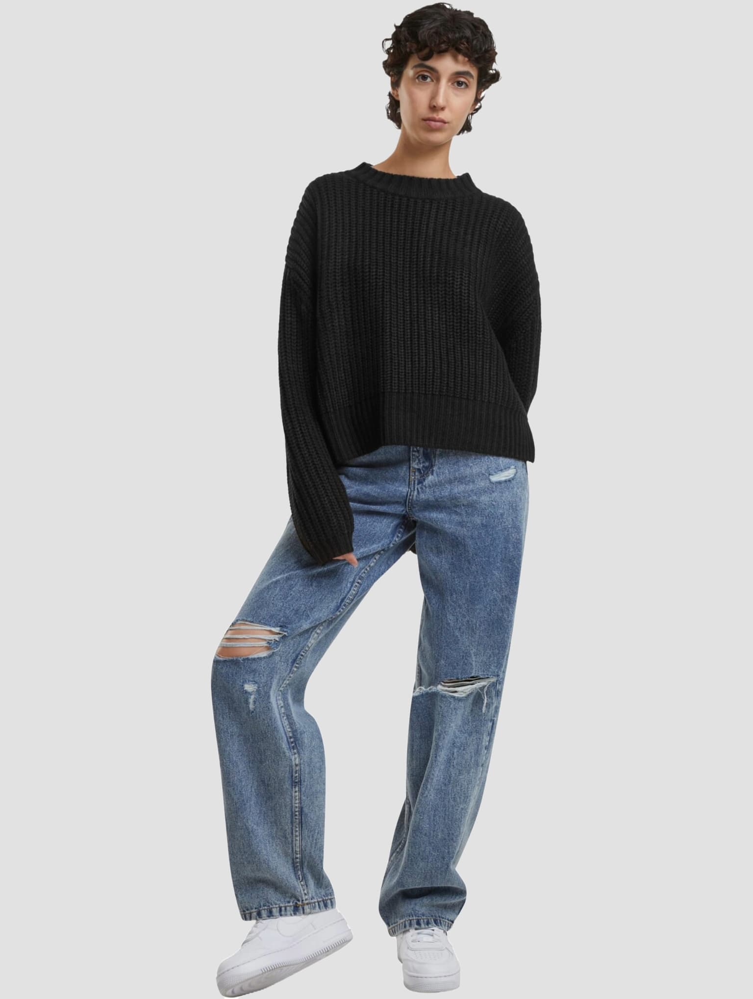 Urban Classics Ladies Wide Basic Oversized Sweater – Bild 4