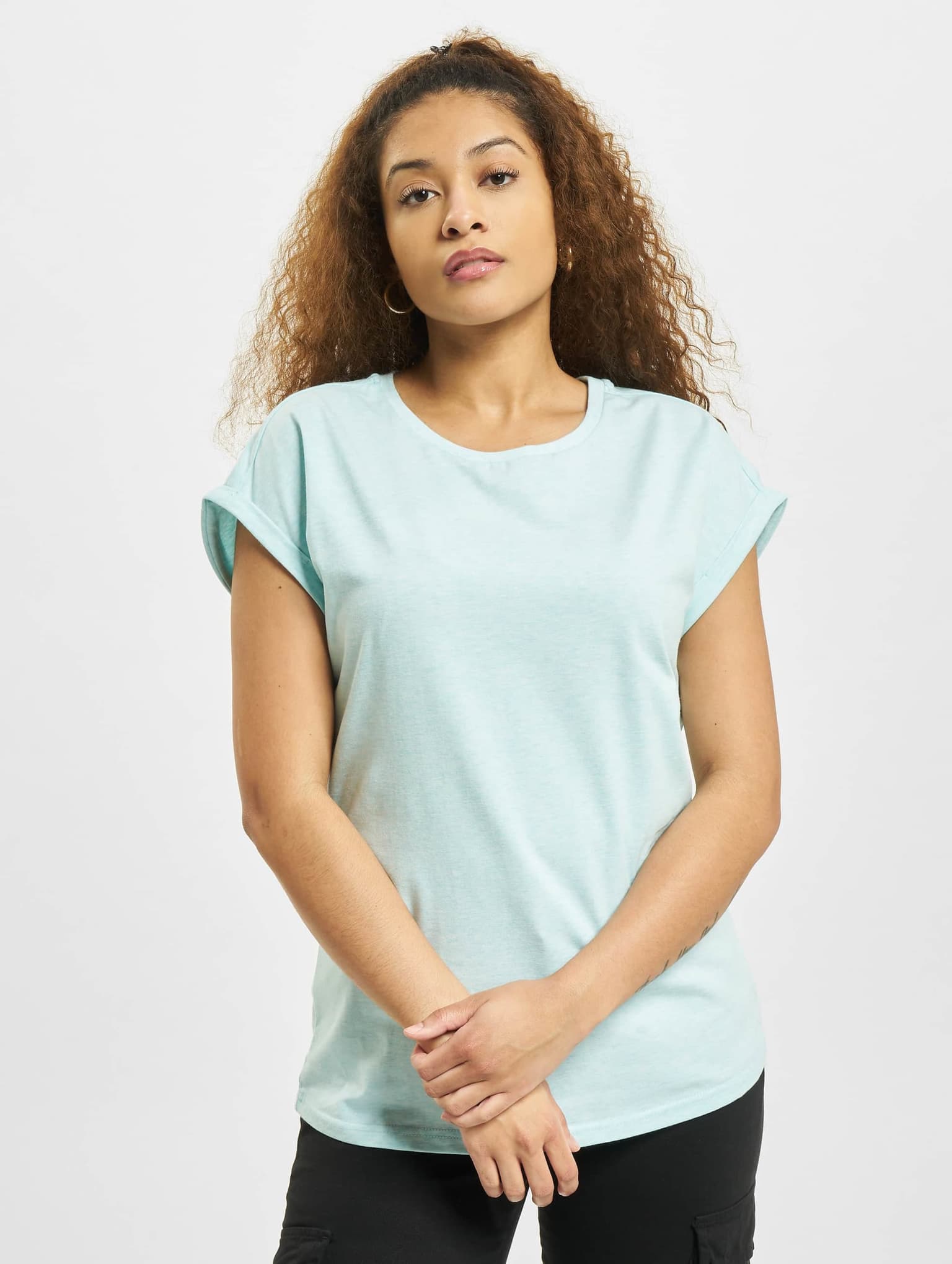Urban Classics Ladies Color Melange Extended Shoulder Tee – Bild 3