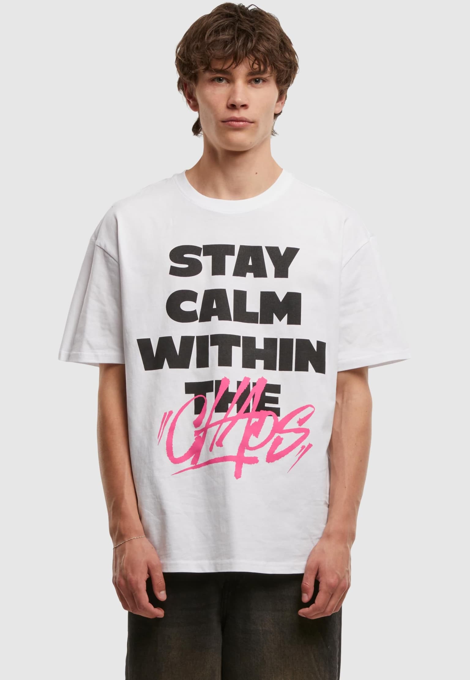 Mister Tee Stay Calm In Chaos Oversize – Bild 3