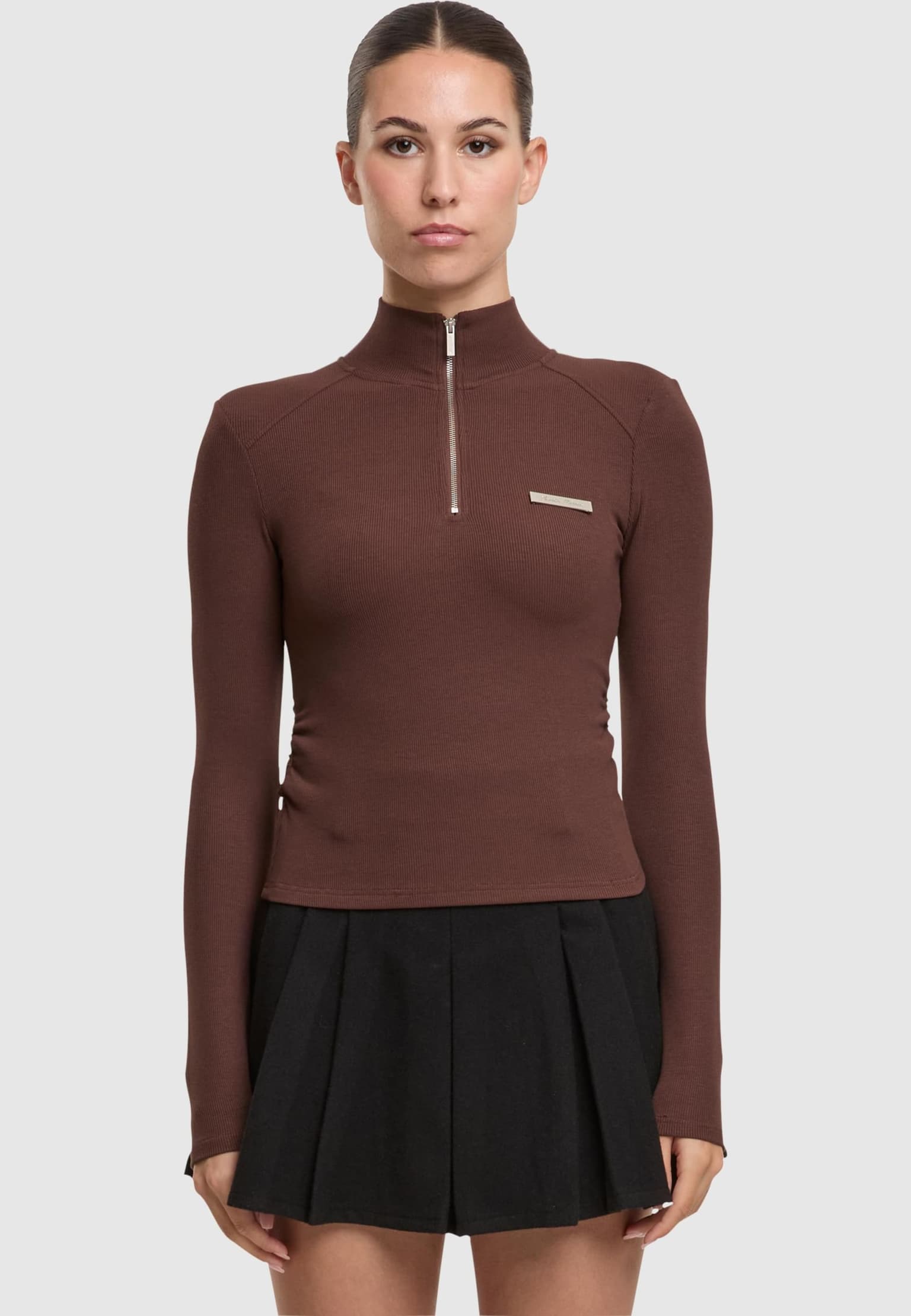 Another Cotton Lab Cropped Rib Half Zip – Bild 3