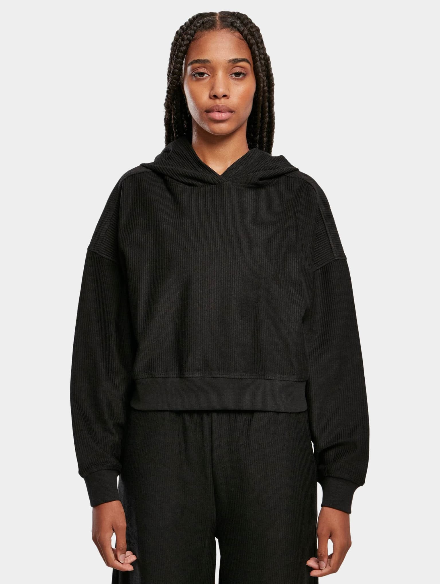 Urban Classics Ladies Oversized Short Rib Hoody – Bild 3