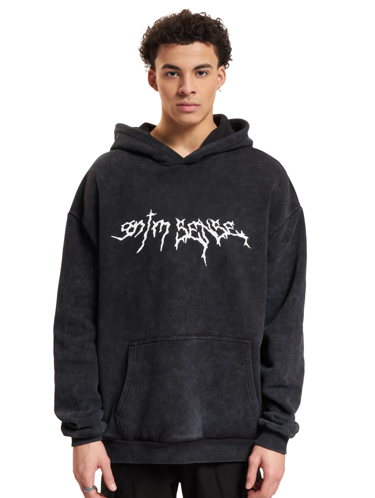 9N1M SENSE Sense Goth Print Hoodie Washed – Bild 4