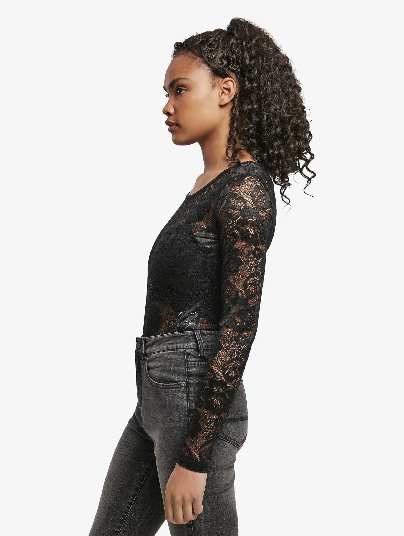 Urban Classics Ladies Lace Longsleeve Body – Bild 3