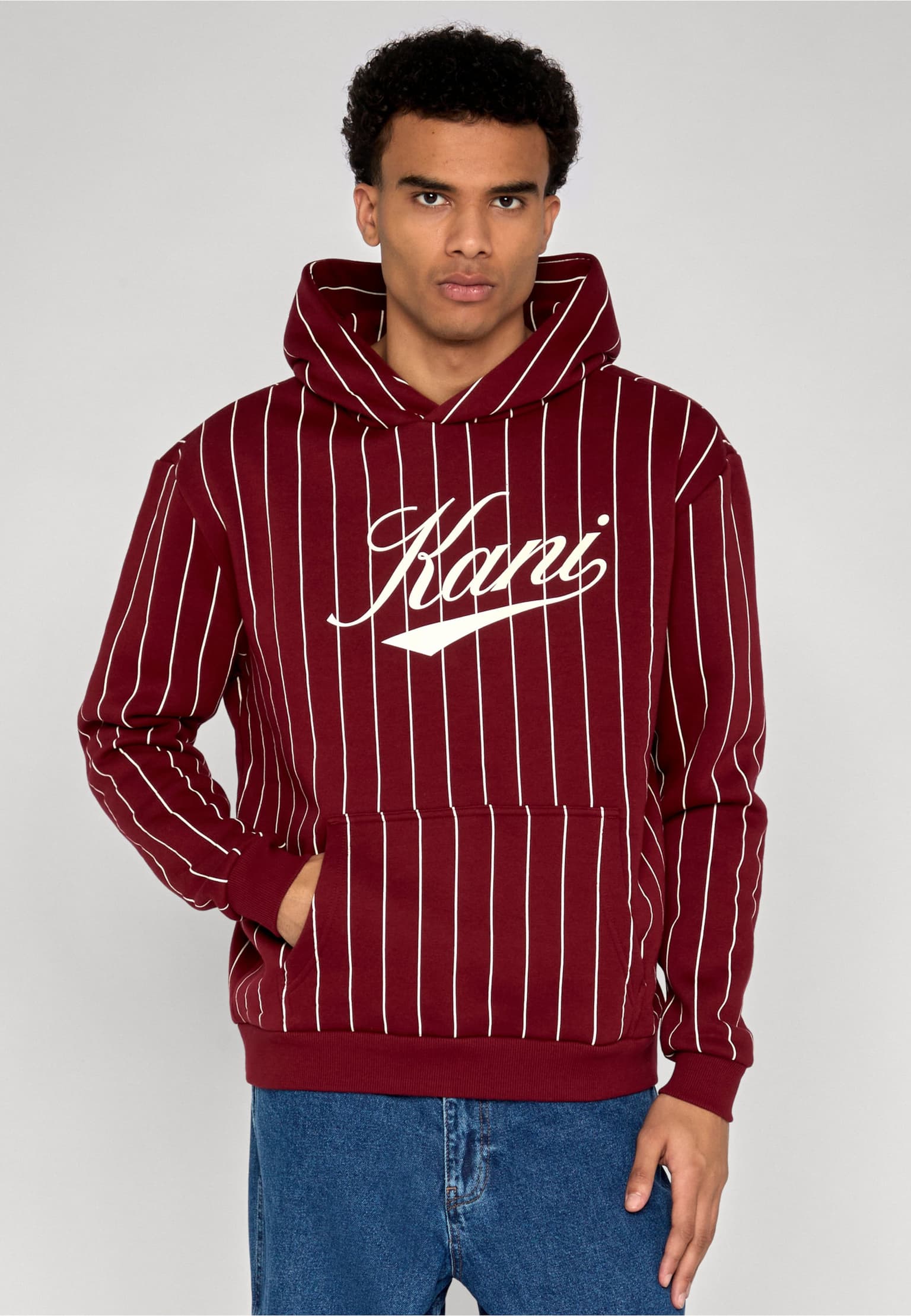 Karl Kani Cursive Varsity Pinstripe Hoodie