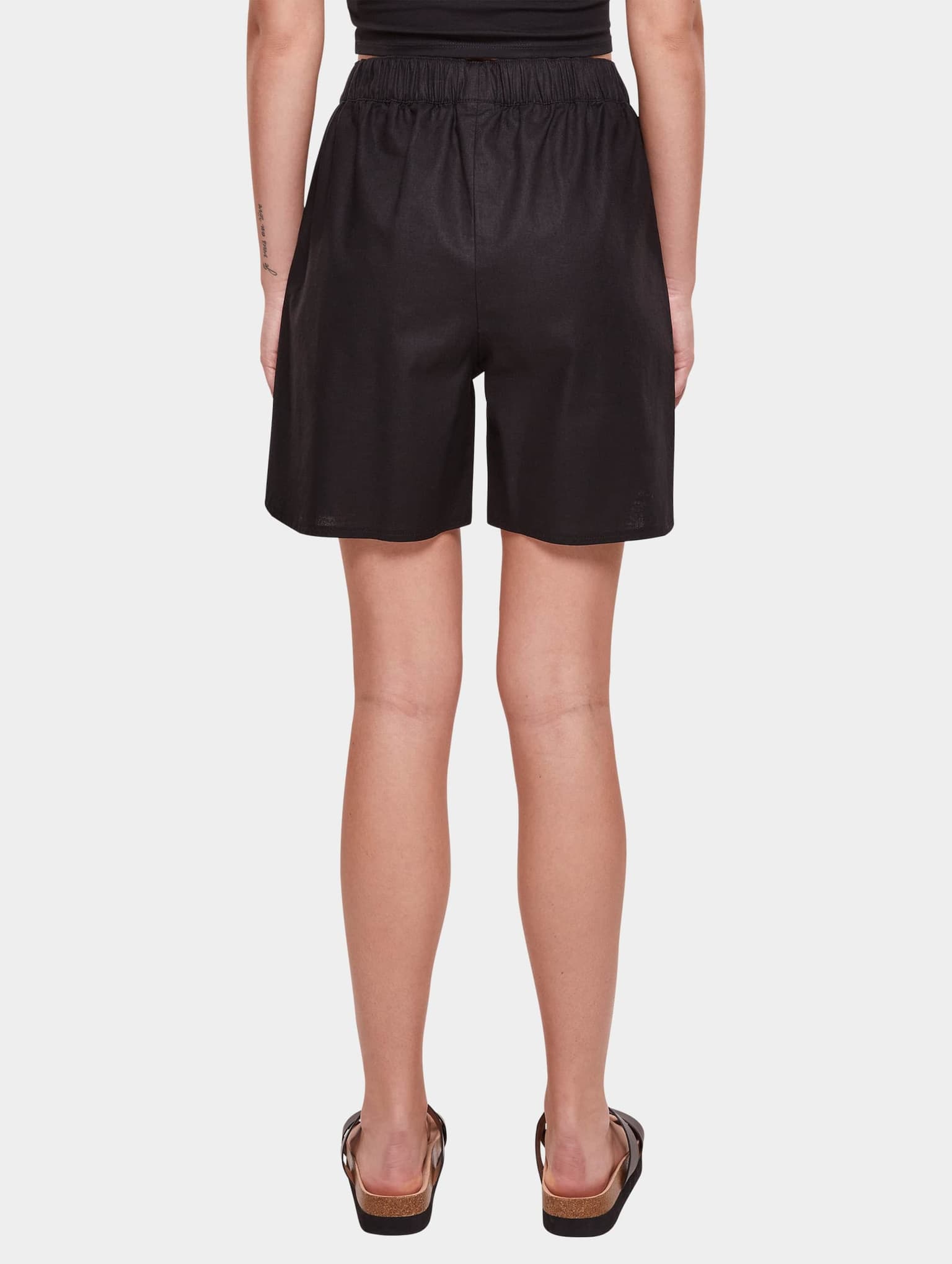 Urban Classics Ladies Linen Mixed Short – Bild 2