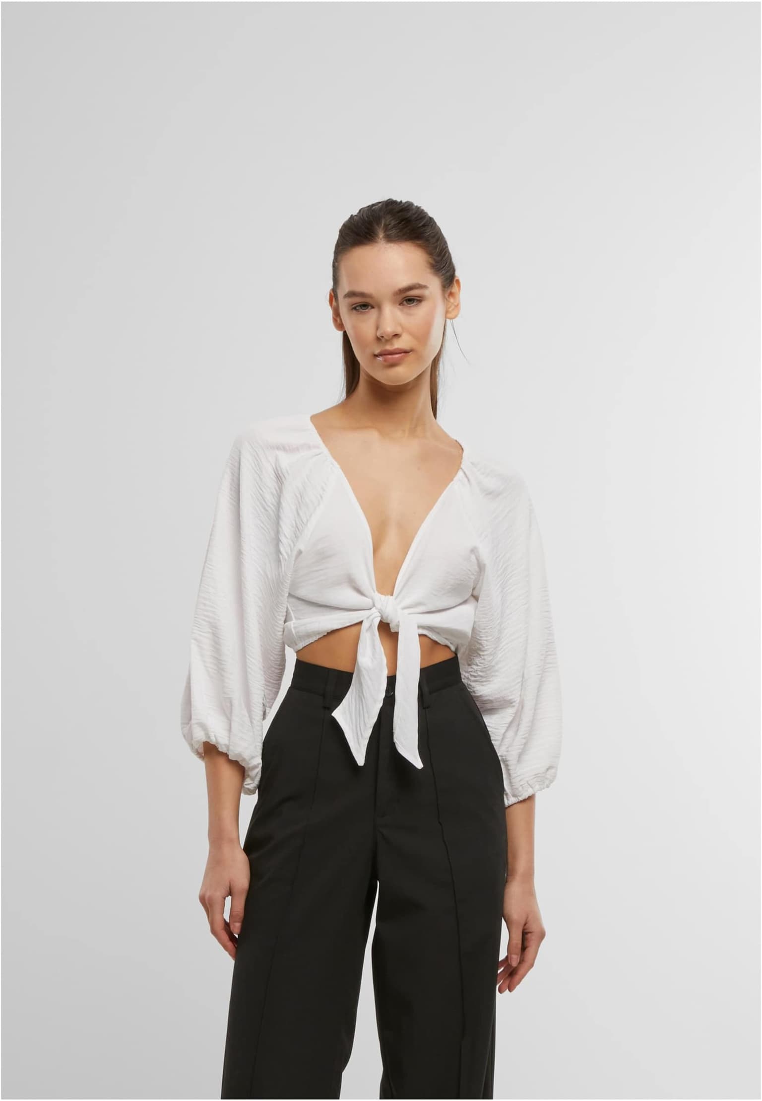 Urban Classics Ladies Structured Knotted Blouse
