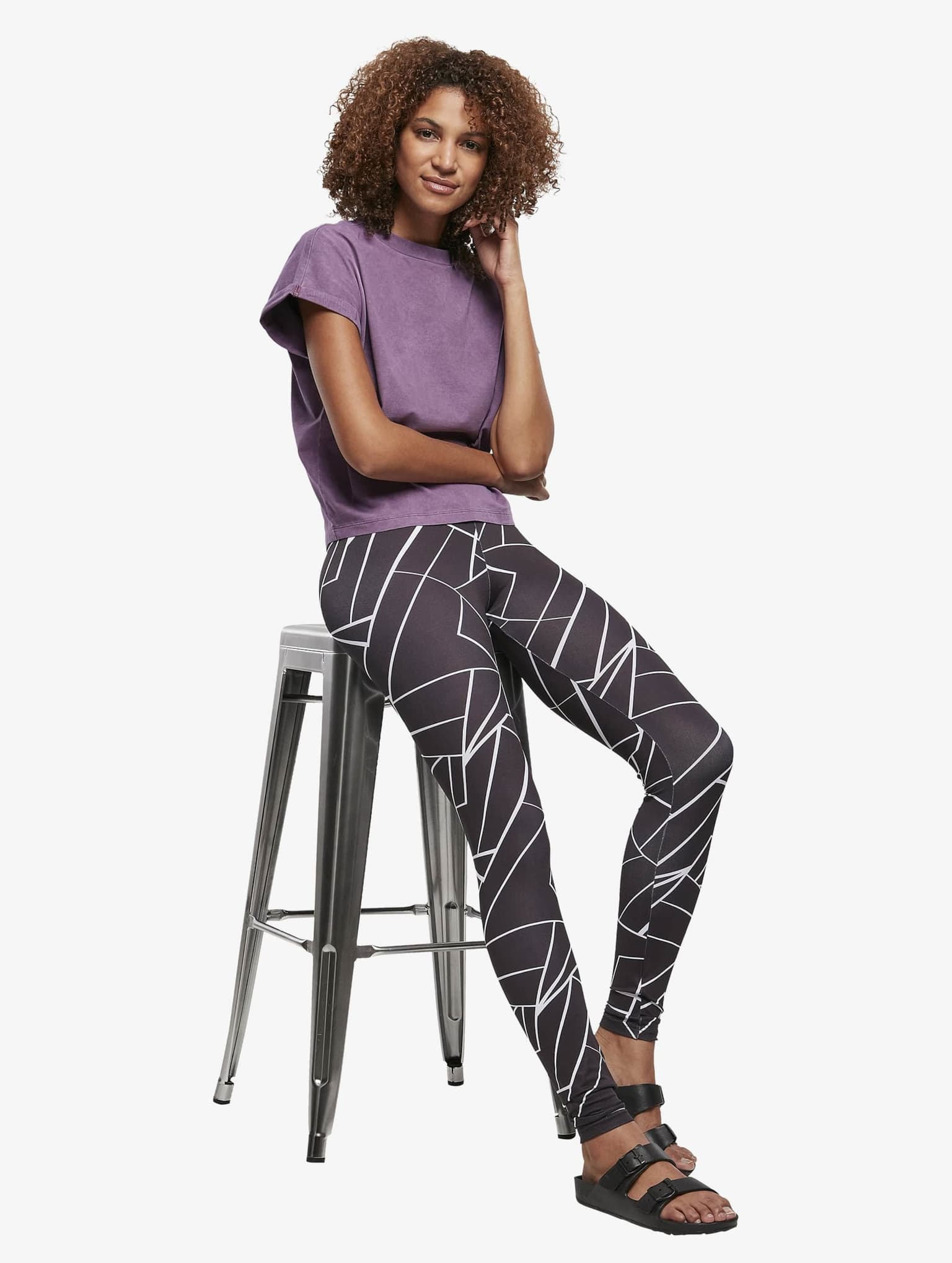 Urban Classics Ladies Short Pigment Dye Cut On Sleeve Tee – Bild 4
