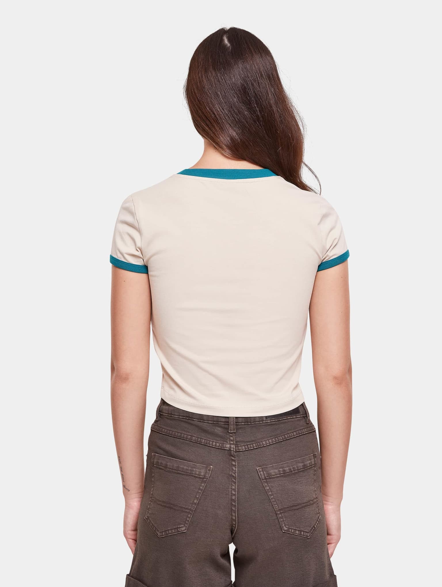 Urban Classics Ladies Stretch Jersey Cropped Tee – Bild 2