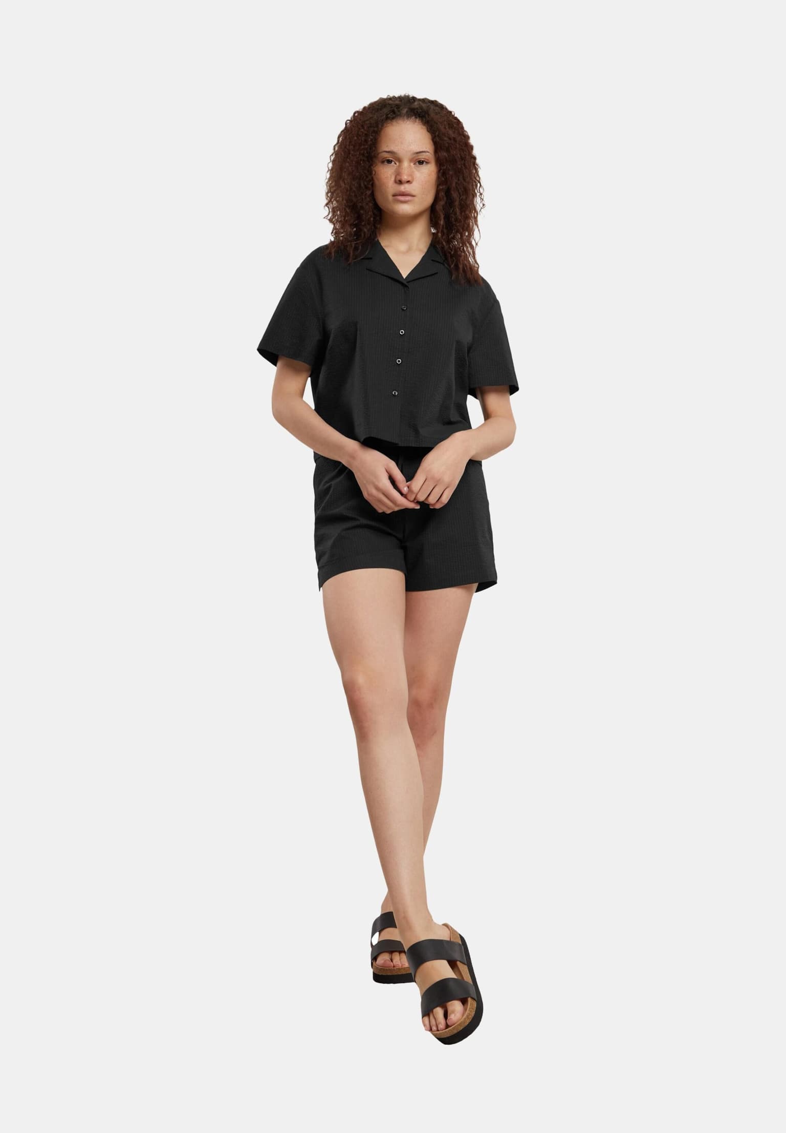 Urban Classics Ladies Seersucker Bluse – Bild 3