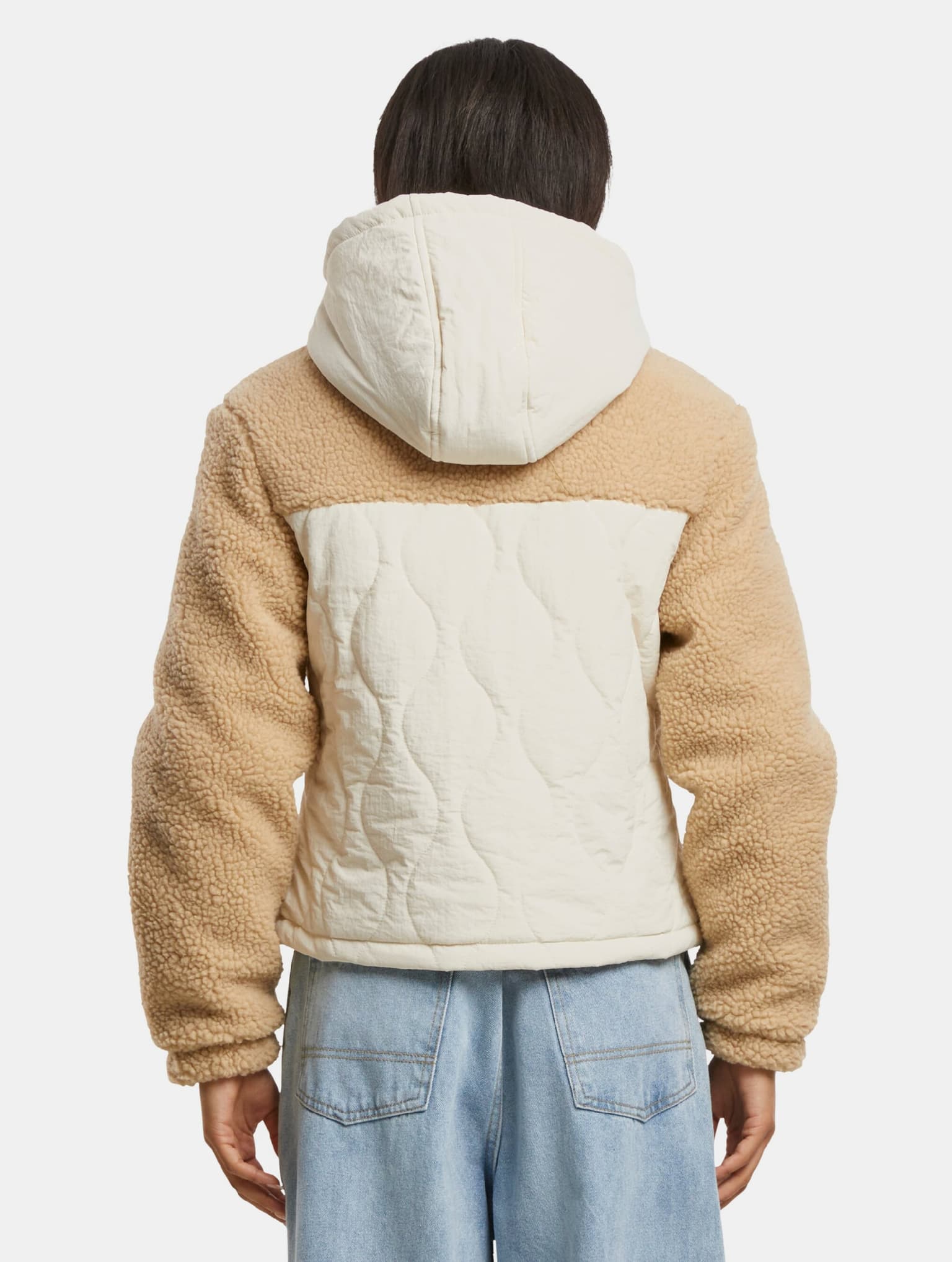 Urban Classics Ladies Sherpa Crinkle Nylon Mix Übergangsjacke – Bild 2