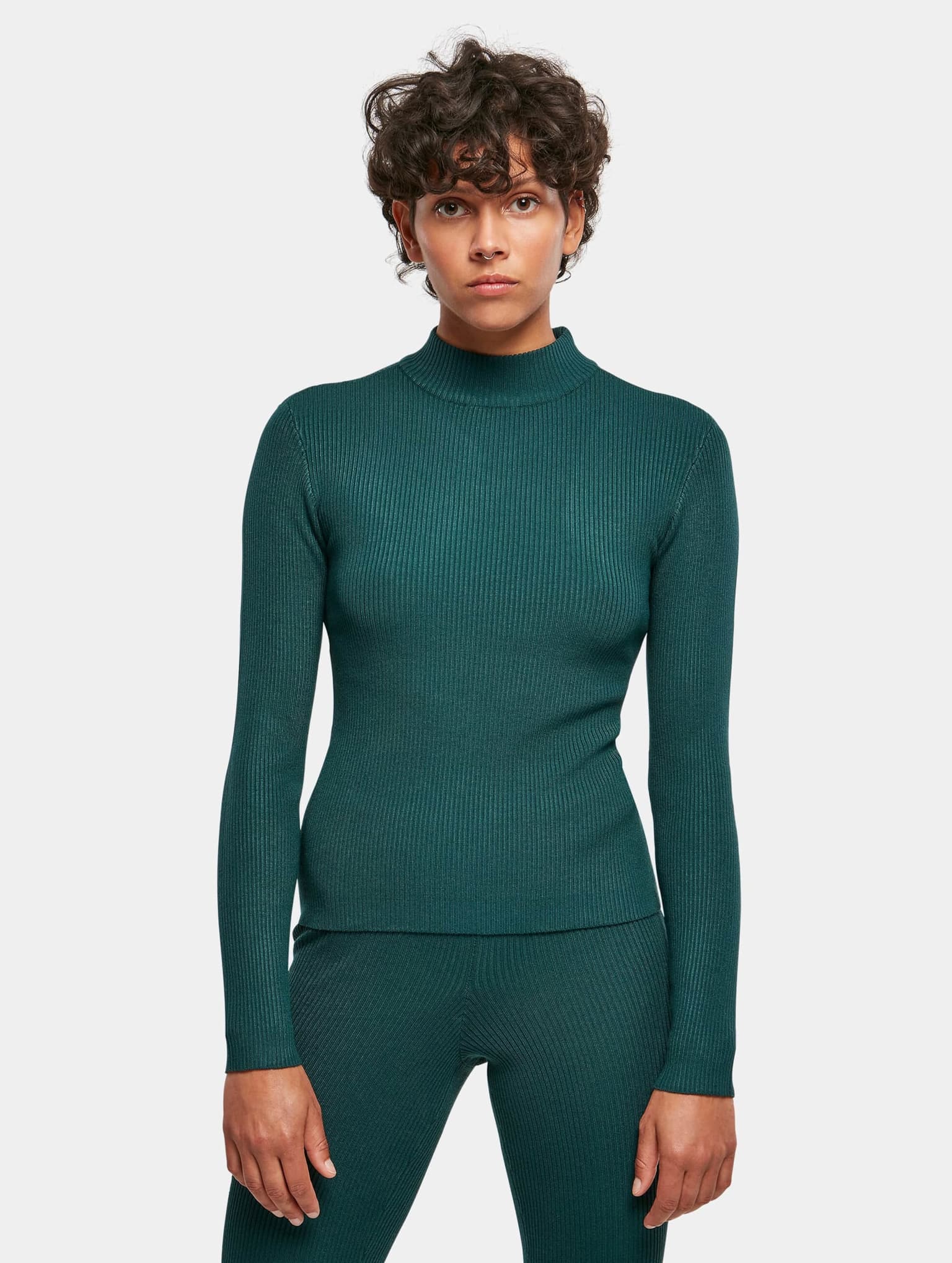 Urban Classics Ladies Rib Knit Turtelneck Sweater