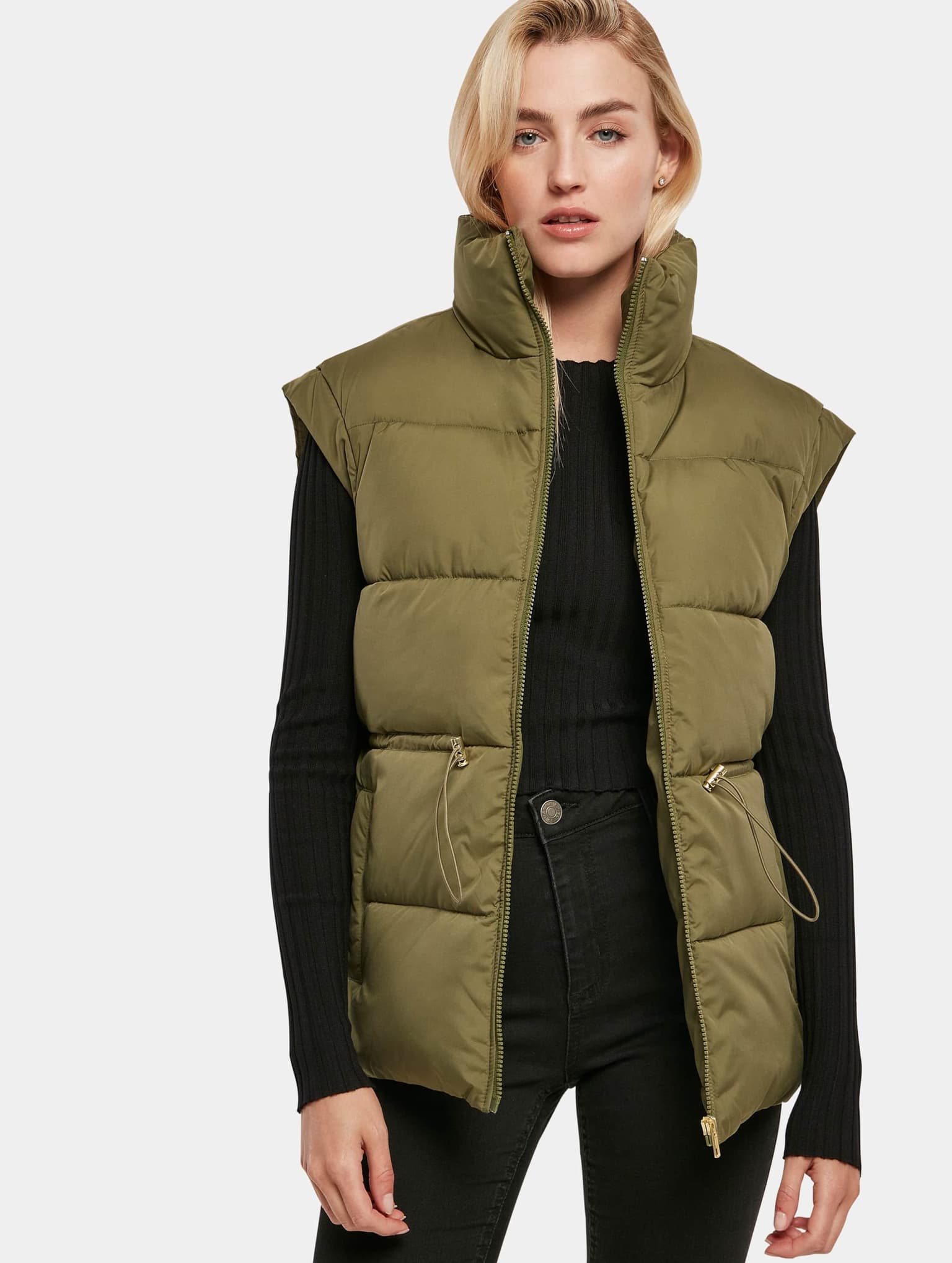 Urban Classics Ladies Waisted Puffer Vest