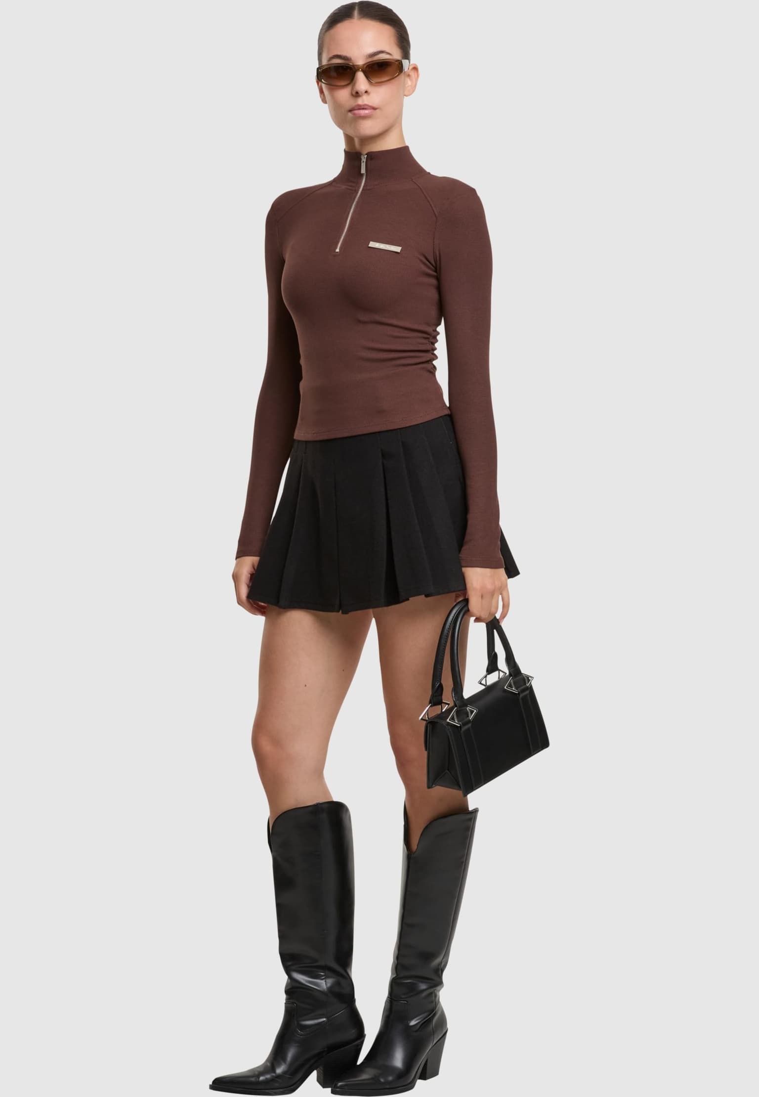 Another Cotton Lab Cropped Rib Half Zip – Bild 4