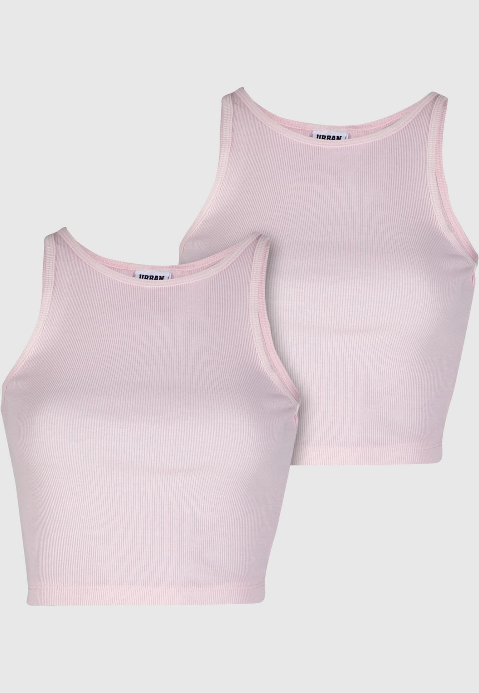 Urban Classics Ladies Washed Rib Jersey Cropped Top 2Pack