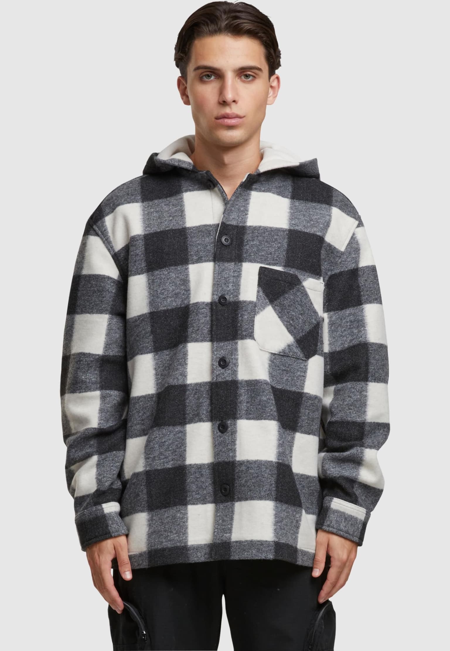 Urban Classics Big Check With Hood Übergangsjacke – Bild 3