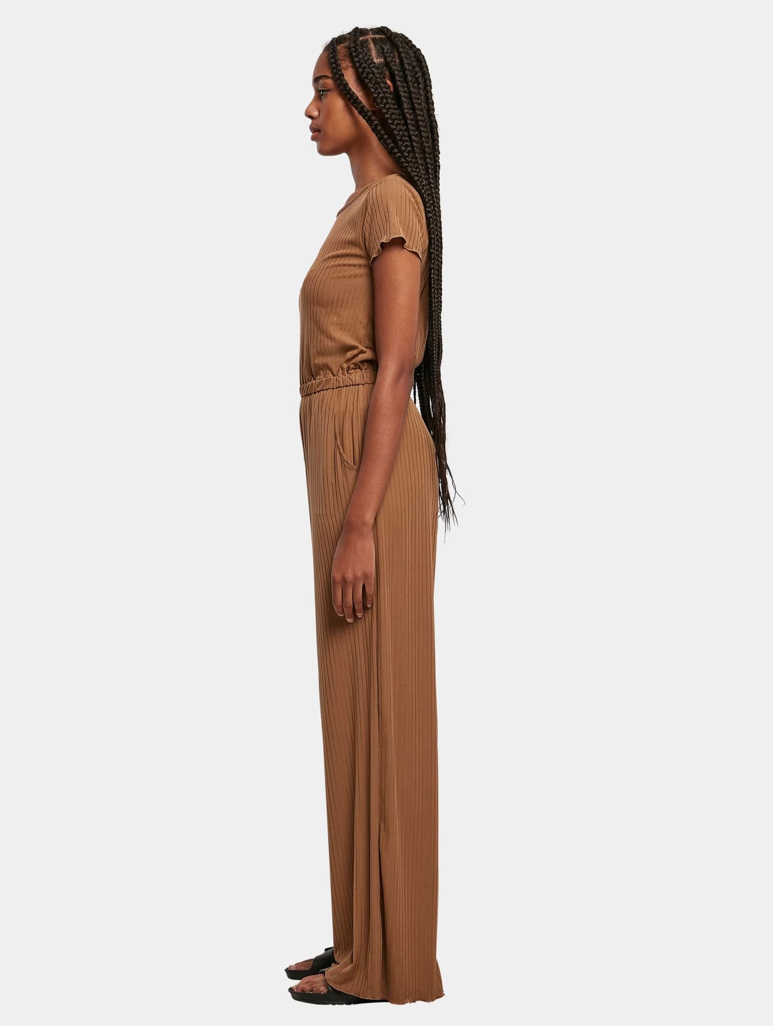 Urban Classics Ladies Rib Wid Leg Jumpsuit – Bild 3