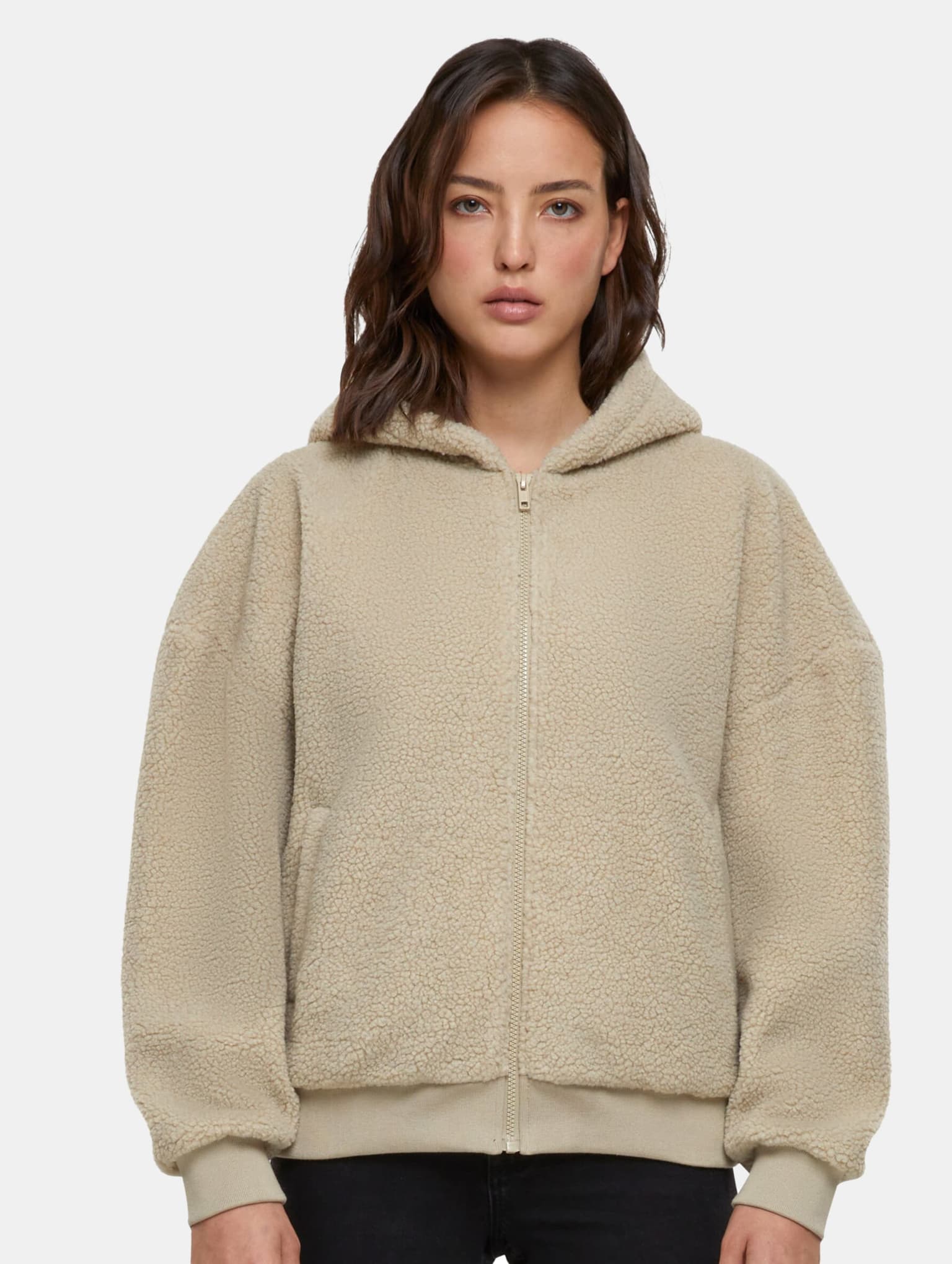 Urban Classics Ladies Oversized Sherpa Zip Hoody – Bild 3