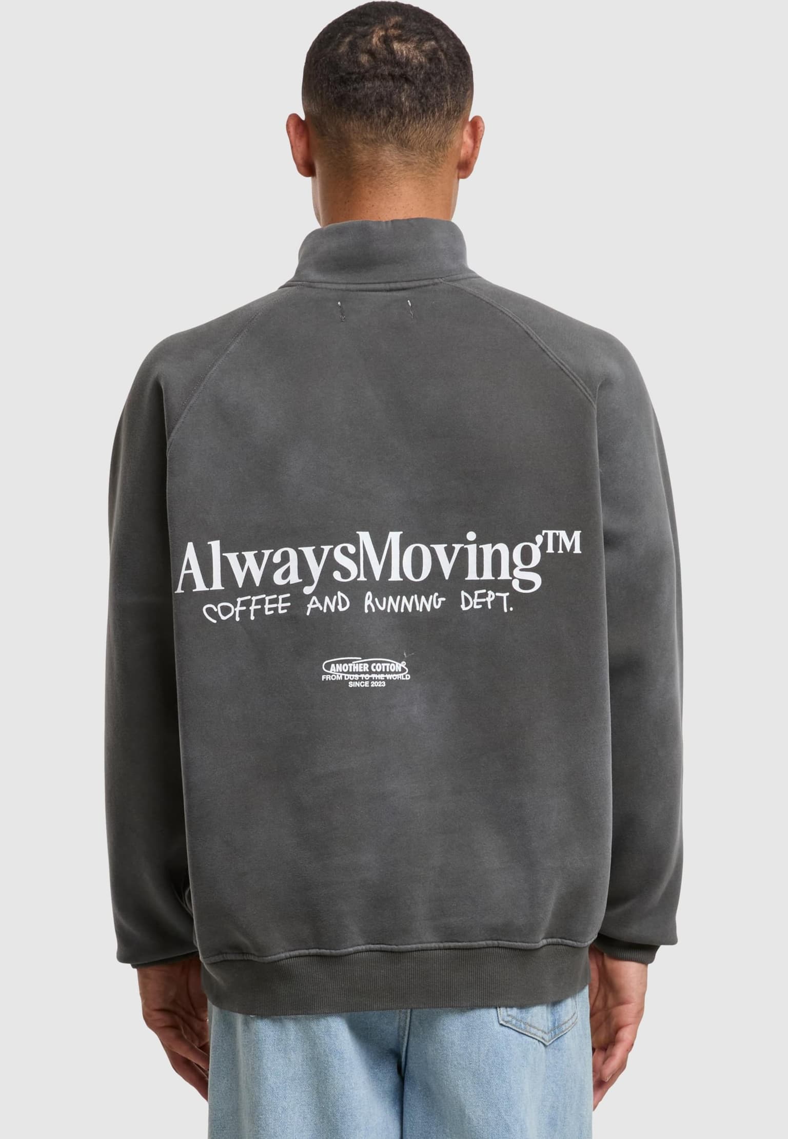 Another Cotton Lab Always Moving Washed Half Zip Sweatshirt – Bild 2