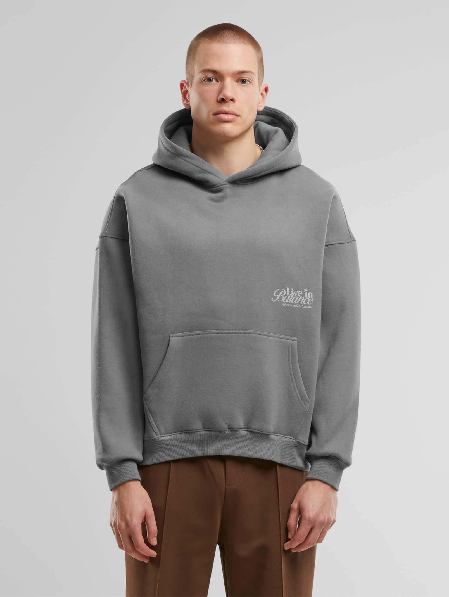 Another Cotton Lab Live in Balance Heavy Oversized Hoodie – Bild 4