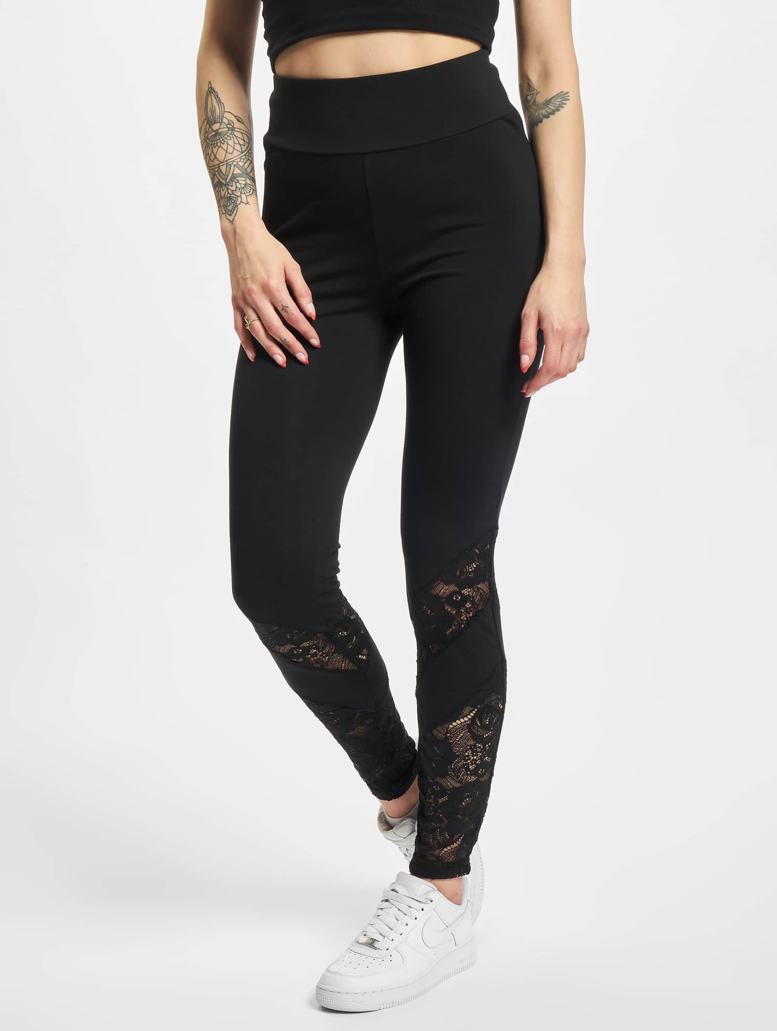 Urban Classics Ladies Highwaist Lace Inset Leggings