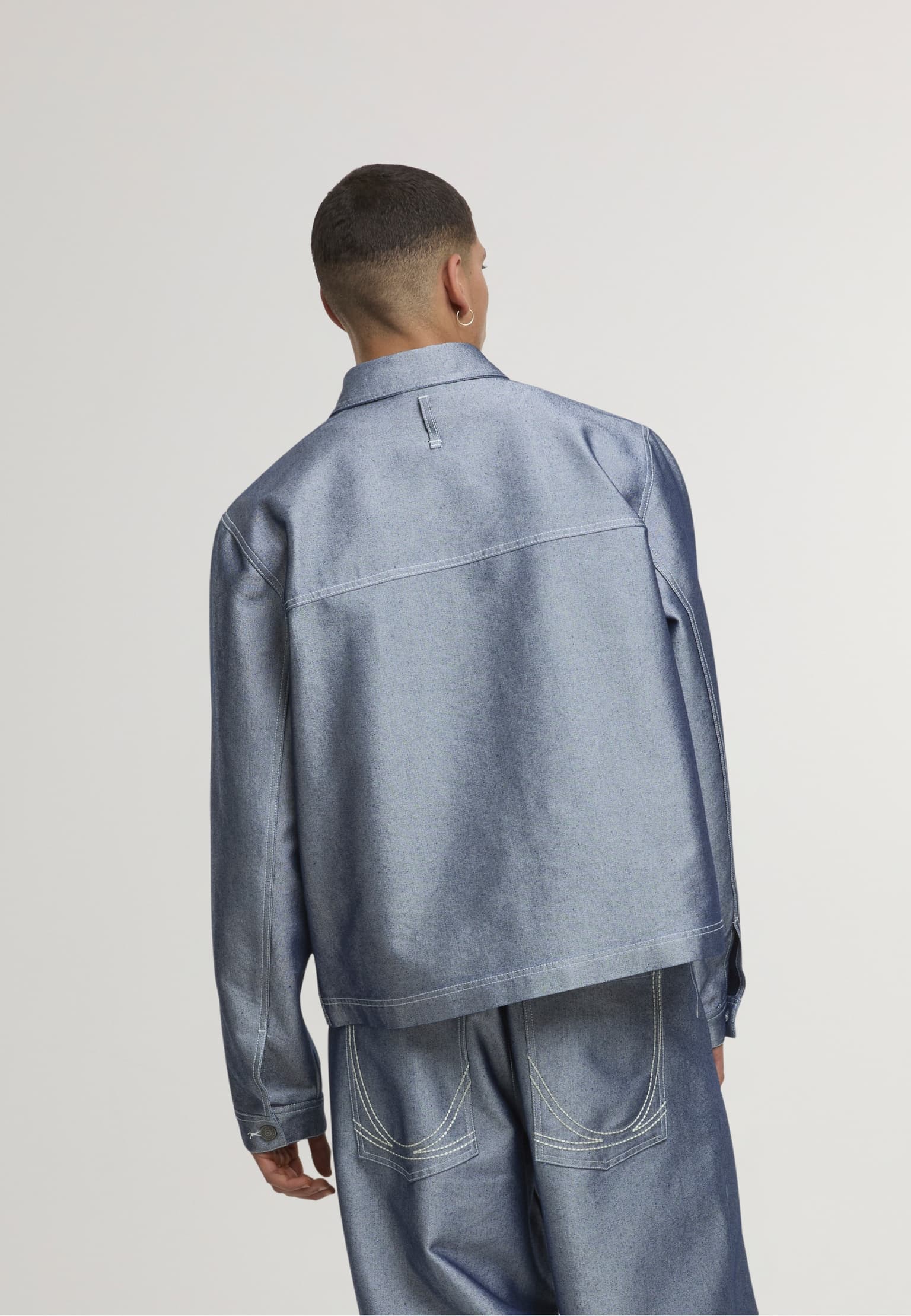 Karl Kani Jeans Cropped Silver Denim Jacket – Bild 2